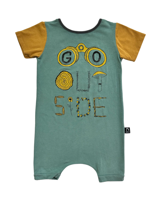 2T Toddler Boy RAGS to Raches Go Outside Shortie Romper