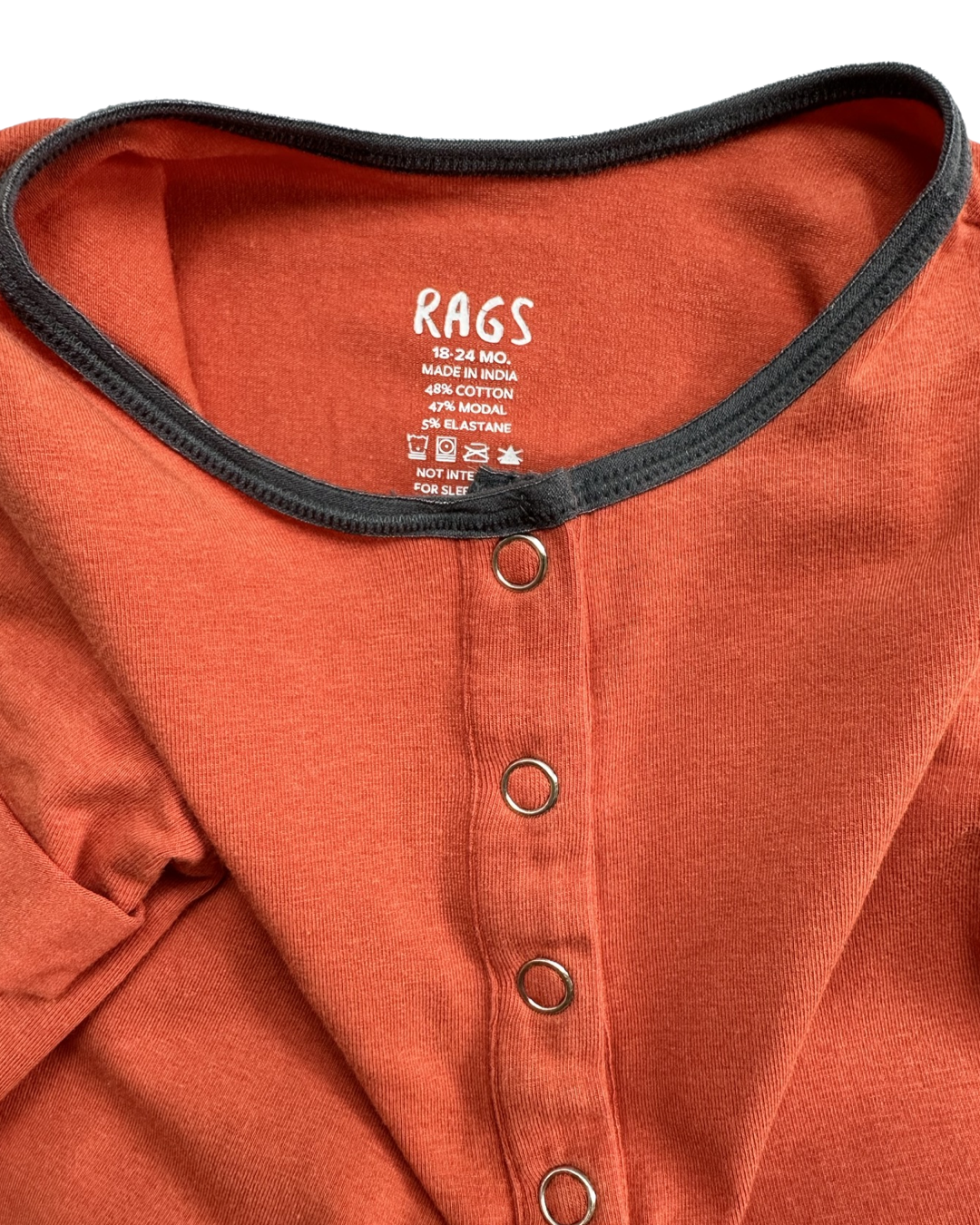 18-24M Baby Boy Pumpkin Spice RAGS to Raches Essentials Shortie Romper