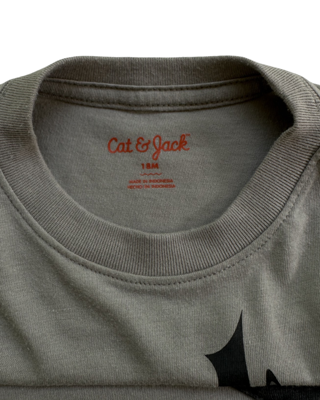 18M Baby Boy Gray Cat & Jack Bat Pocket T-Shirt Top