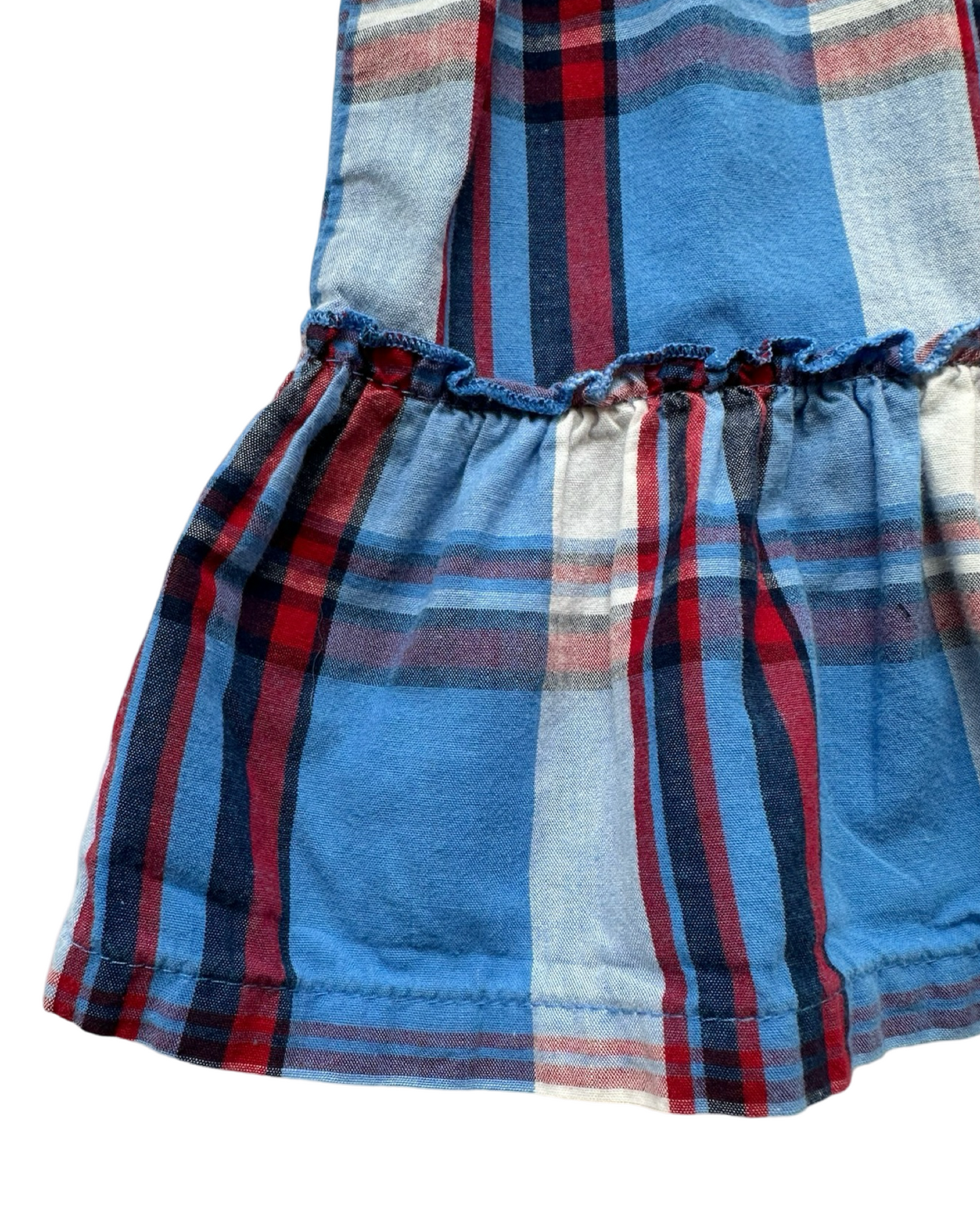 24M Baby Girl Red / White / Blue Plaid Smocked HealthTex Dress