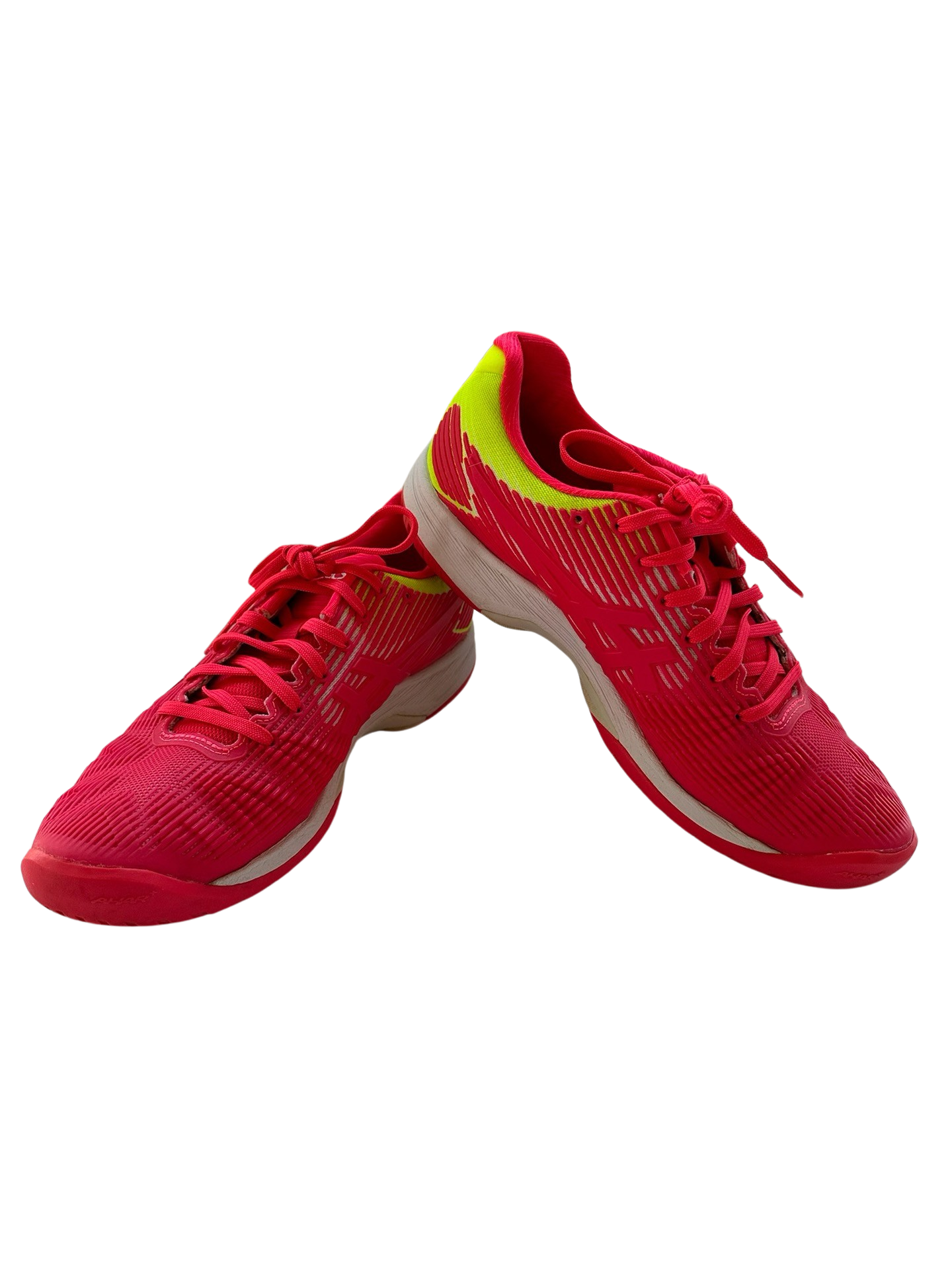 Asics Women's size 8.5 Solution Speed FF Laser Pink / Yellow Running Shoes