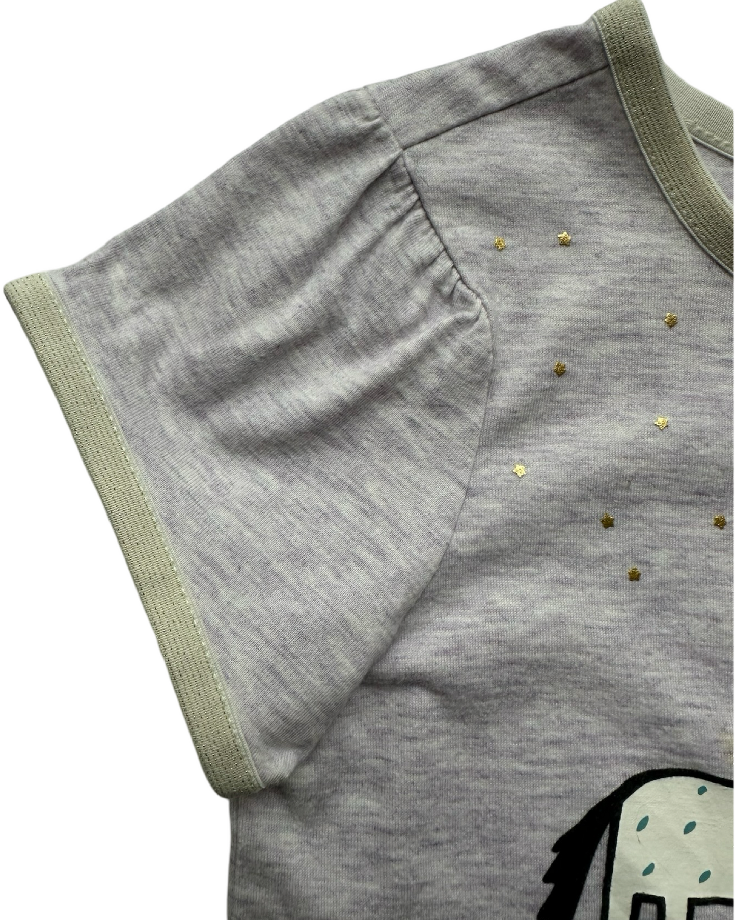 4T (100-cm) Toddler Girls Hanna Andersson Gray Unicorn Shirt Top
