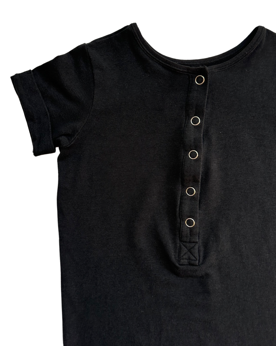 2T Toddler Boy / Girl Black RAGS to Raches Essentials Shortie Romper