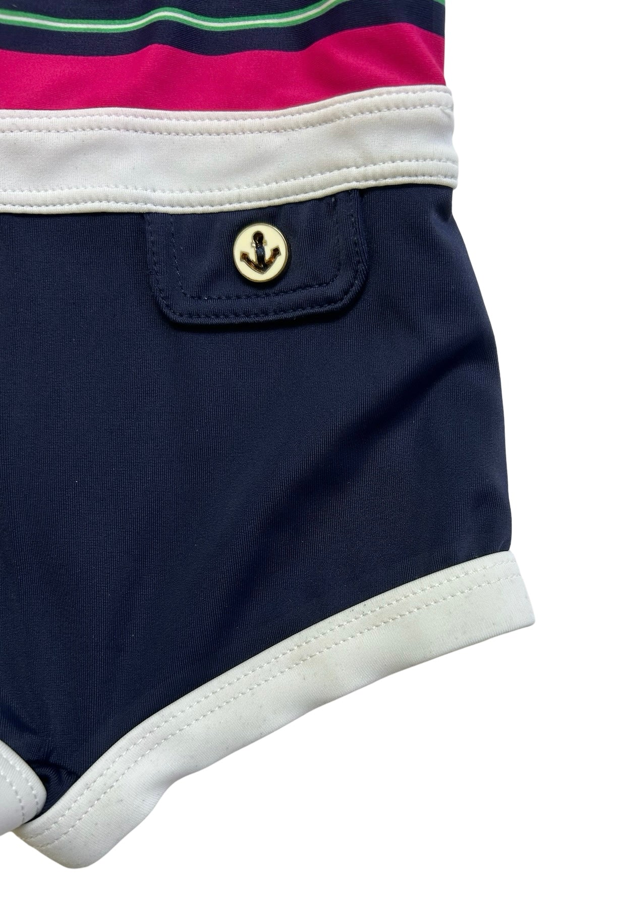 6M - 12M Baby Girl Janie & Jack Striped Nautical Swim Suit One Piece