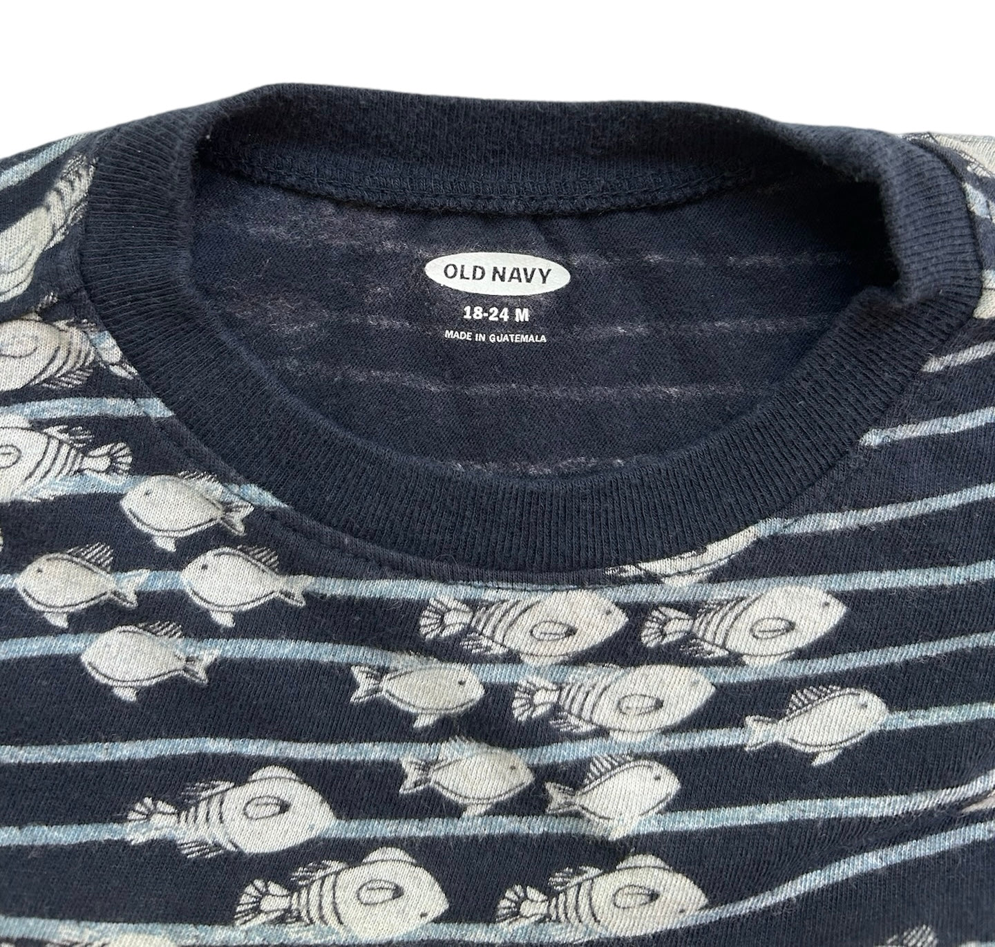 18-24M Old Navy Fish Striped T-Shirt.