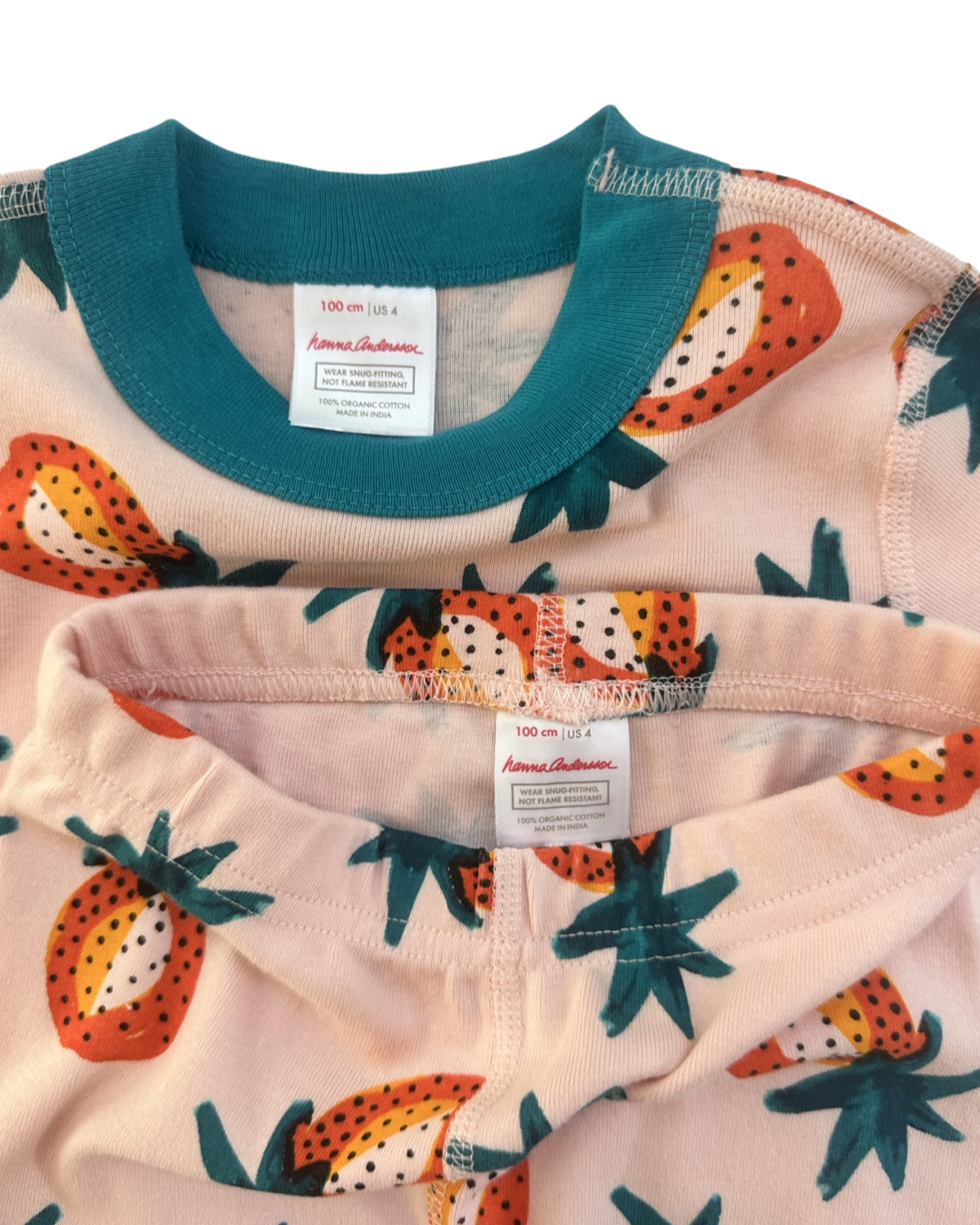 4T Toddler Girl Hanna Andersson Pineapple PJs