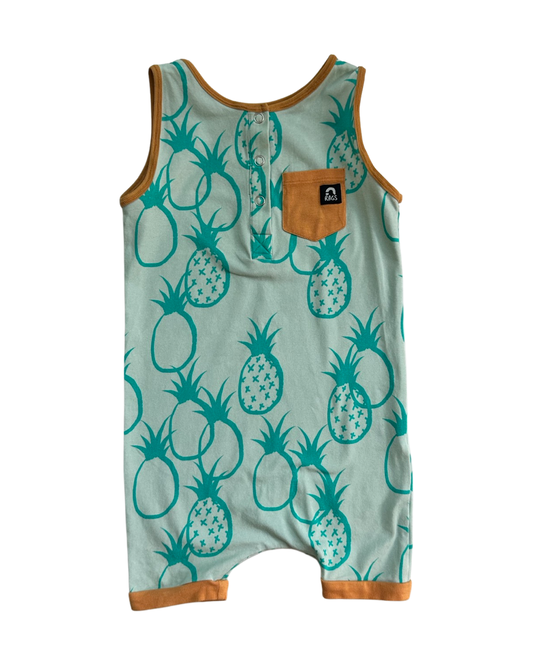 2T Toddler Boy / Girl RAGS to Raches Pineapple Tank Shortie Romper
