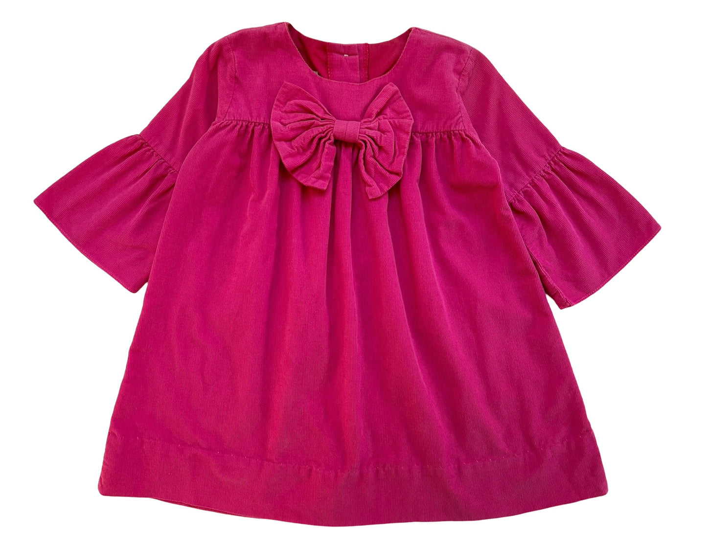 2T Toddler Girl Lolly Wolly Doodle Fuchsia Pink Corduroy Smocked Dress
