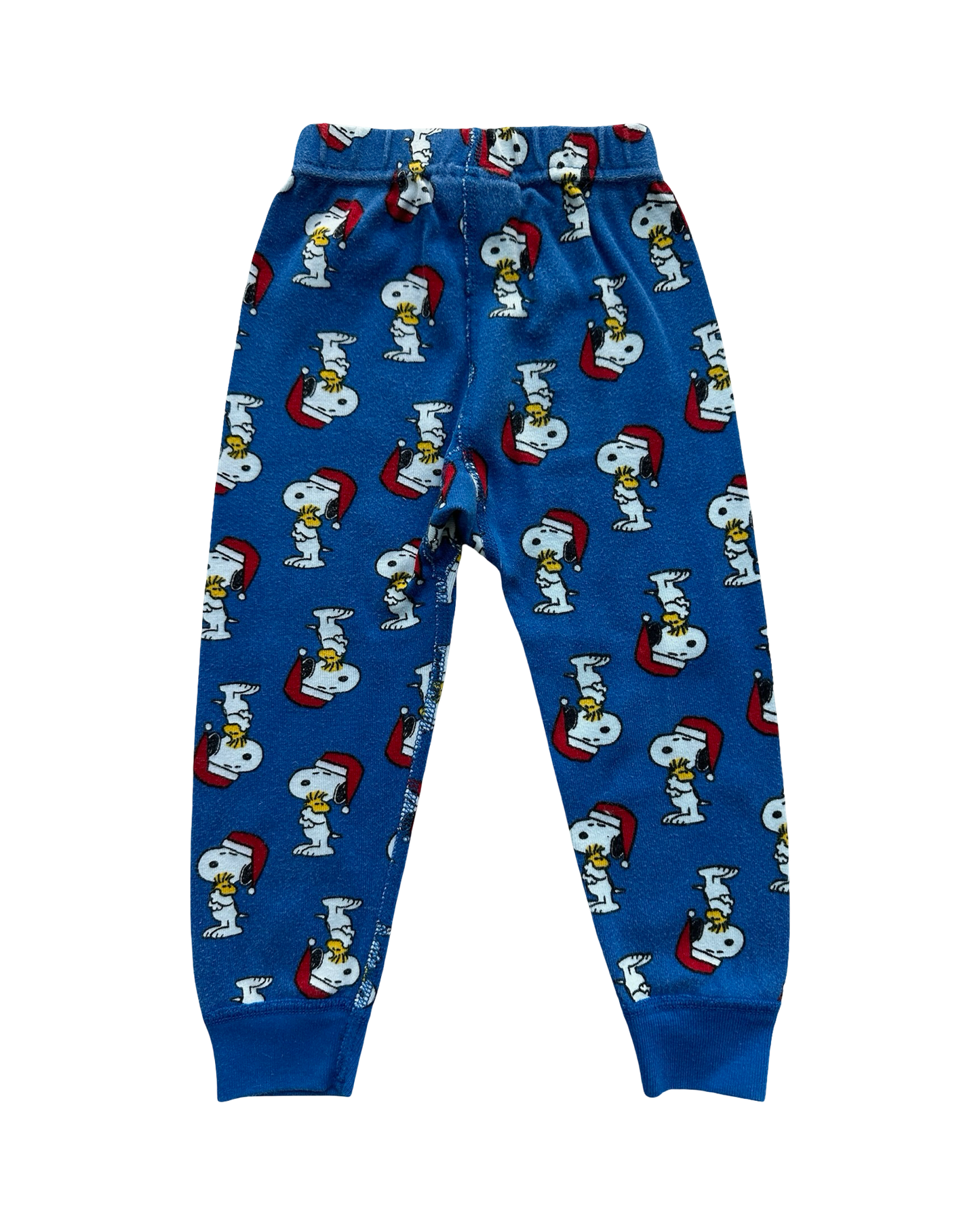 2T Toddler Boys Hanna Andersson Peanuts Snoopy Santa Hat Christmas Jammies, Pjs 2 Pieces Set.