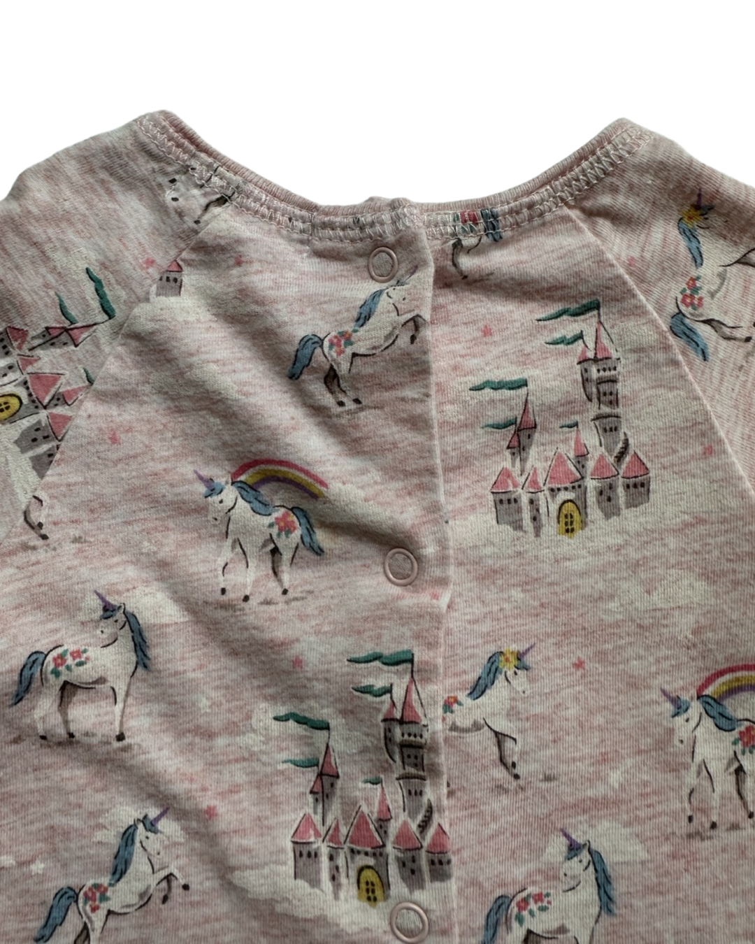 3-6M Baby Girl Cath Kids London Pink Unicorn Castle Dress