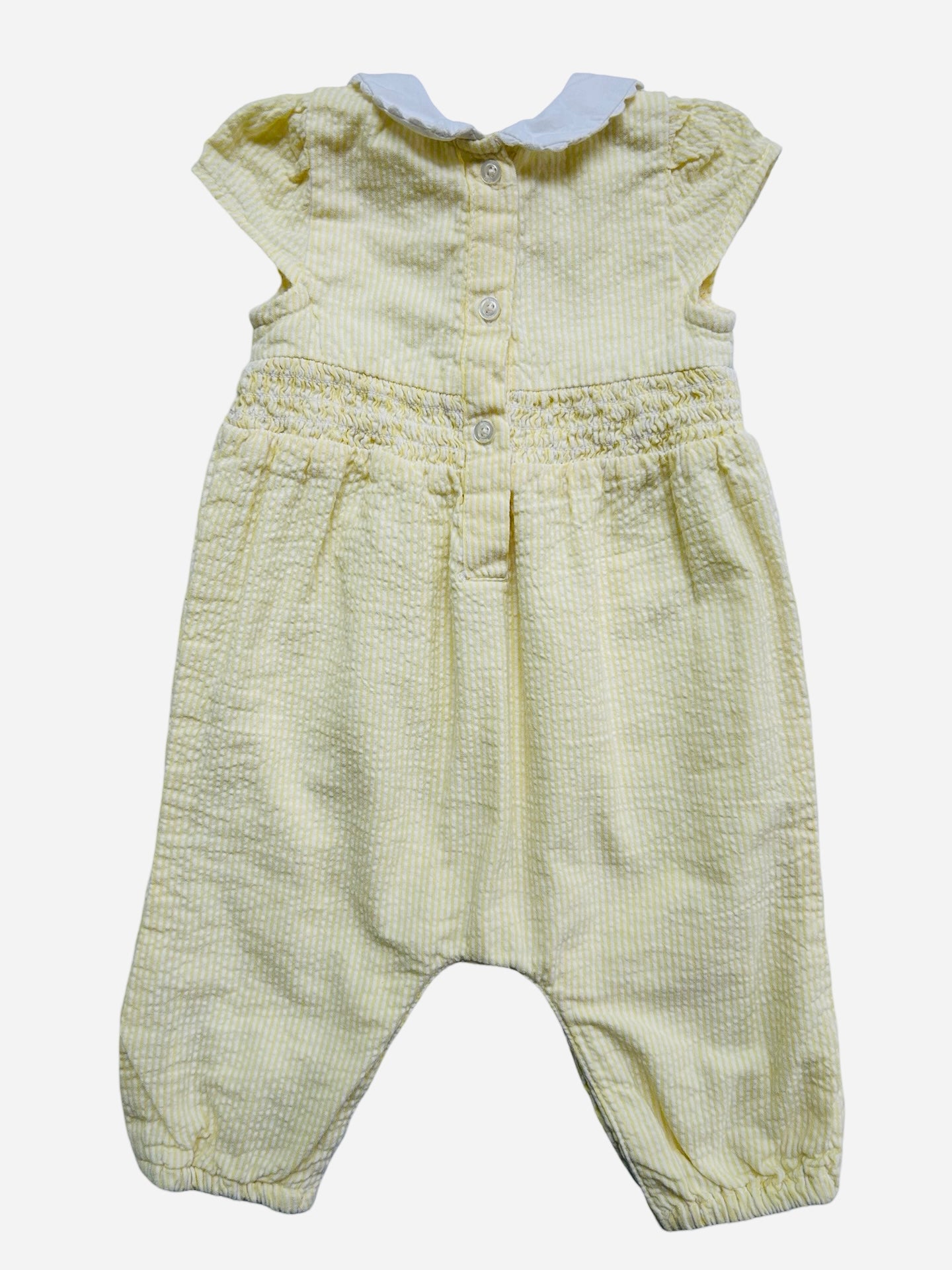 0-3M Next Baby Girl’s Newborn Yellow Smocked Romper