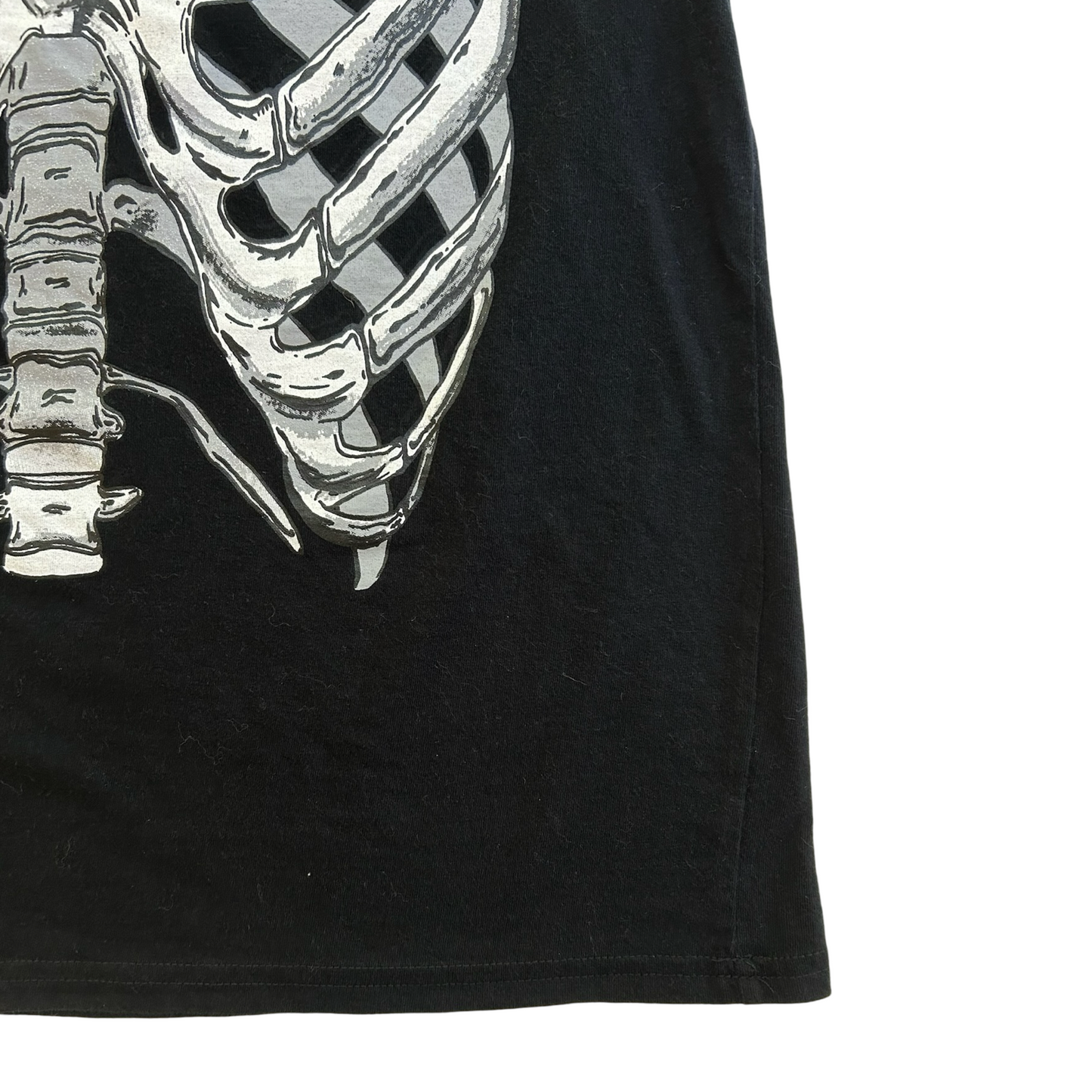 Spirit Halloween Black long sleeved Skeleton shirt Costume Adult Size Small
