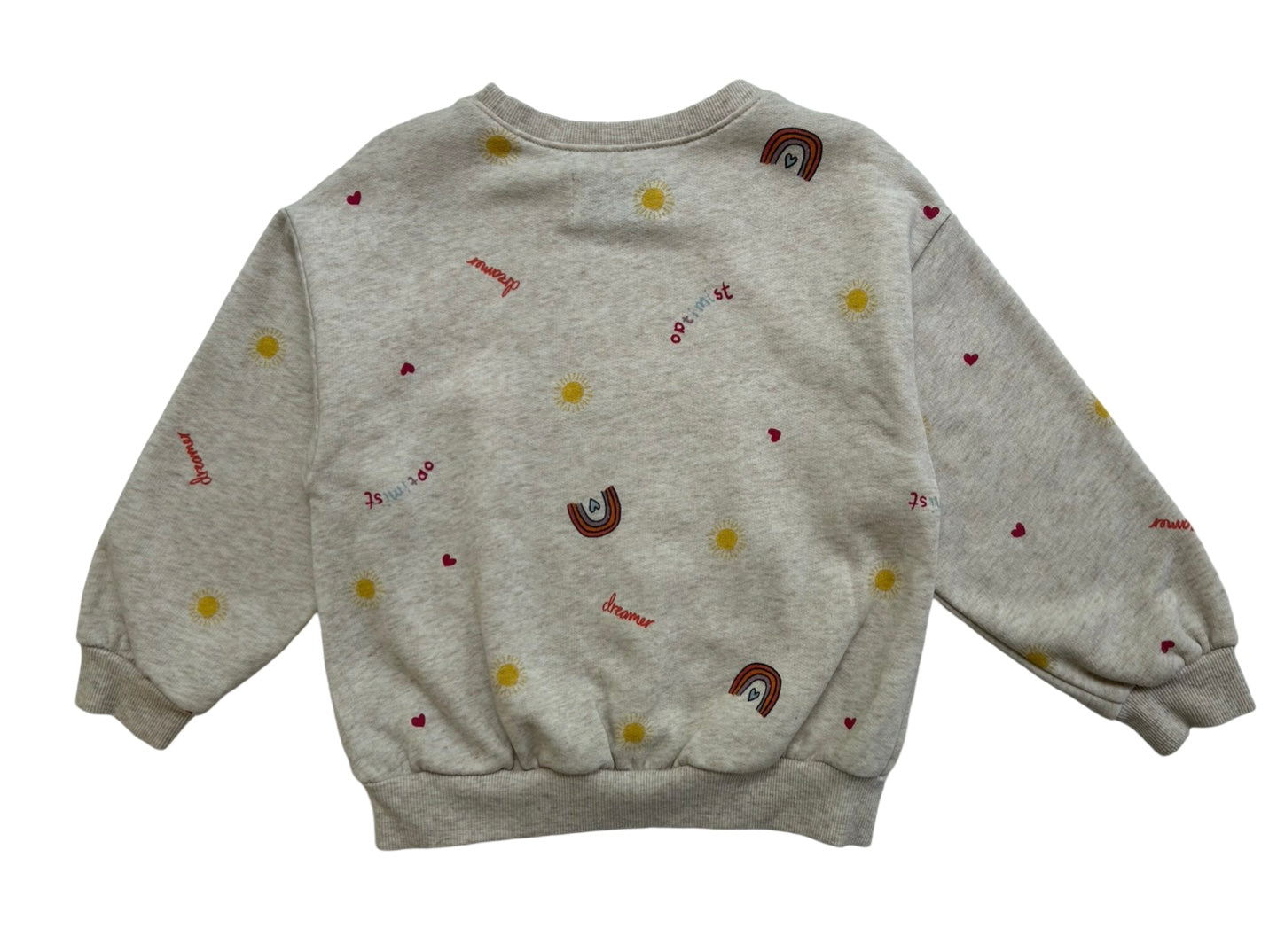 4T Toddler Girl’s Old Navy Drop-Shoulder Fleece Crew-Neck Sweatshirt ❤️ ☀️ 🌈