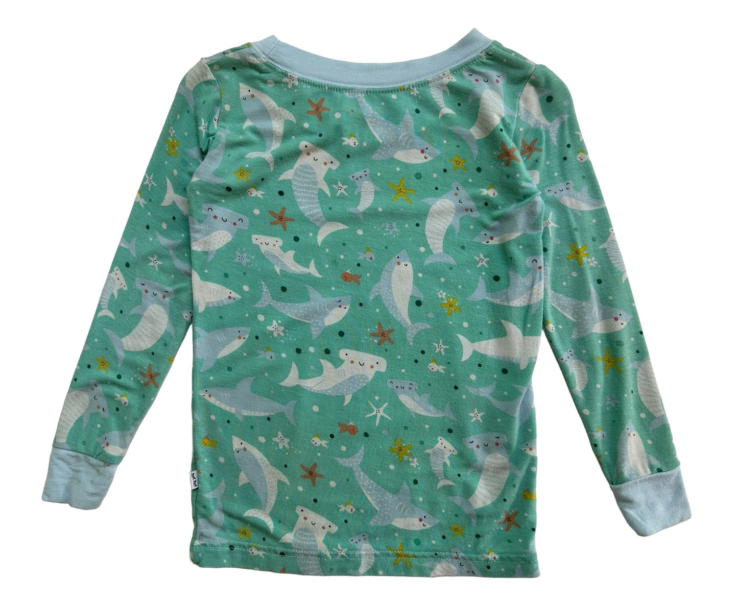 2T Toddler Boy Little Sleepies Bamboo Shark Soiree Long Sleeve Shirt PJs, One Piece.