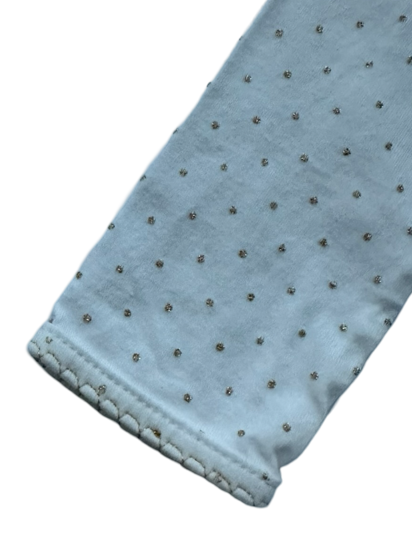 3M-6M Baby Girl MudPie White / Gold “ HELLO WORLD” Sleeper Polka Dot Tie Gown