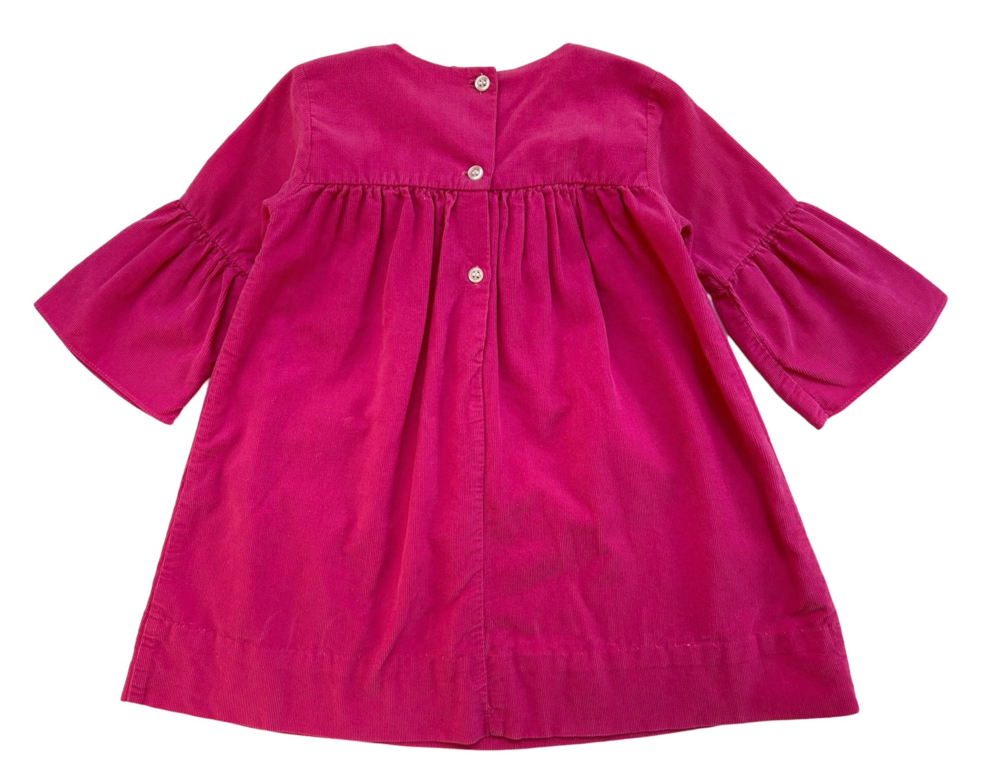 2T Toddler Girl Lolly Wolly Doodle Fuchsia Pink Corduroy Smocked Dress