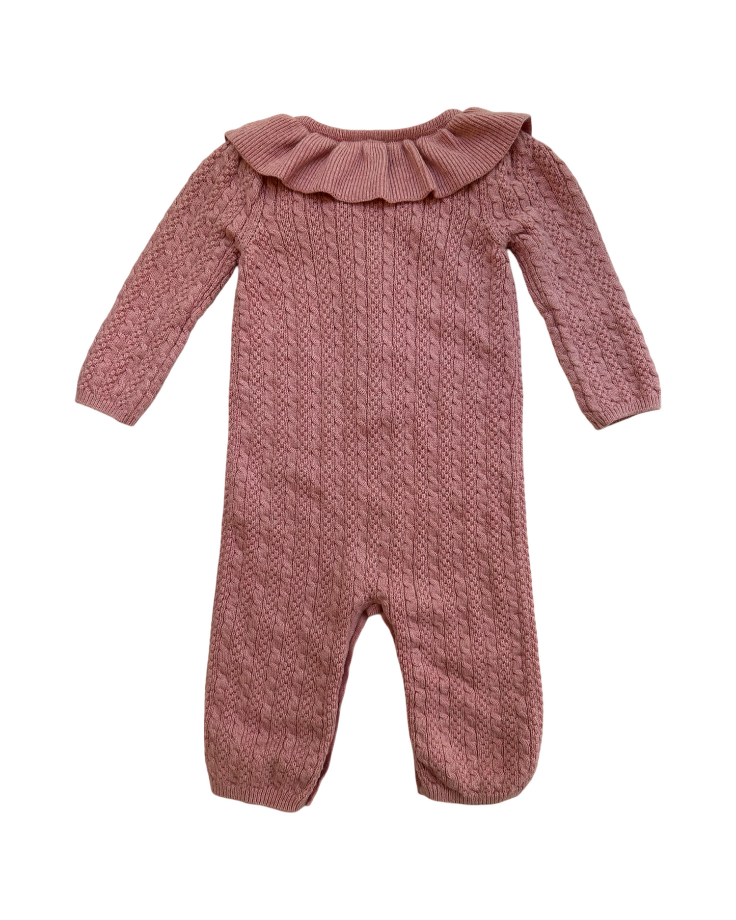 3M-6M Baby Girls Janie & Jack Sweater Crocheted Romper.