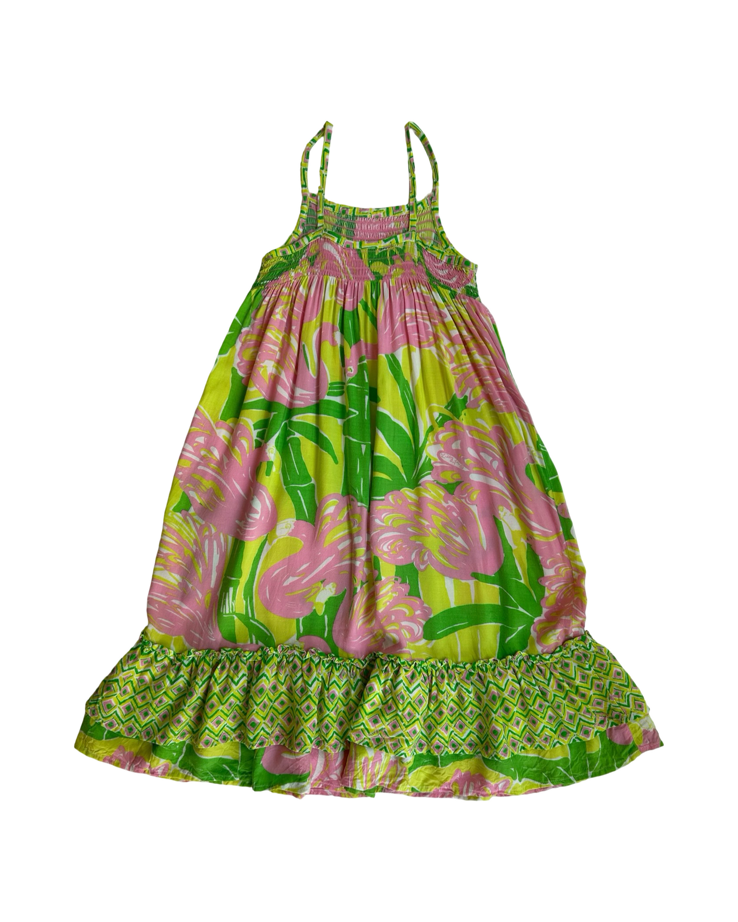 4T Toddlers Girls Lilly Pulitzer Target Sleeveless Dress Flamingo Tropical.