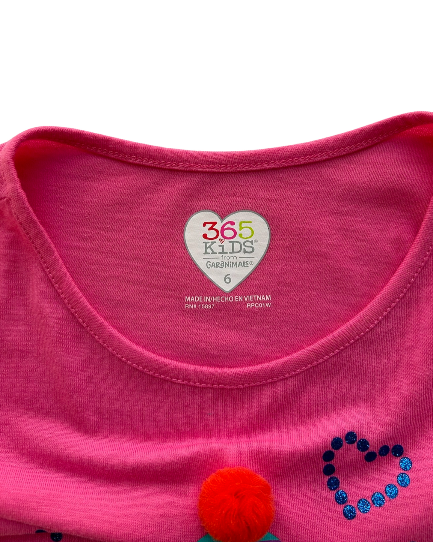 6x Girls 365 Kids Pink Hello Winter Long Sleeve Top