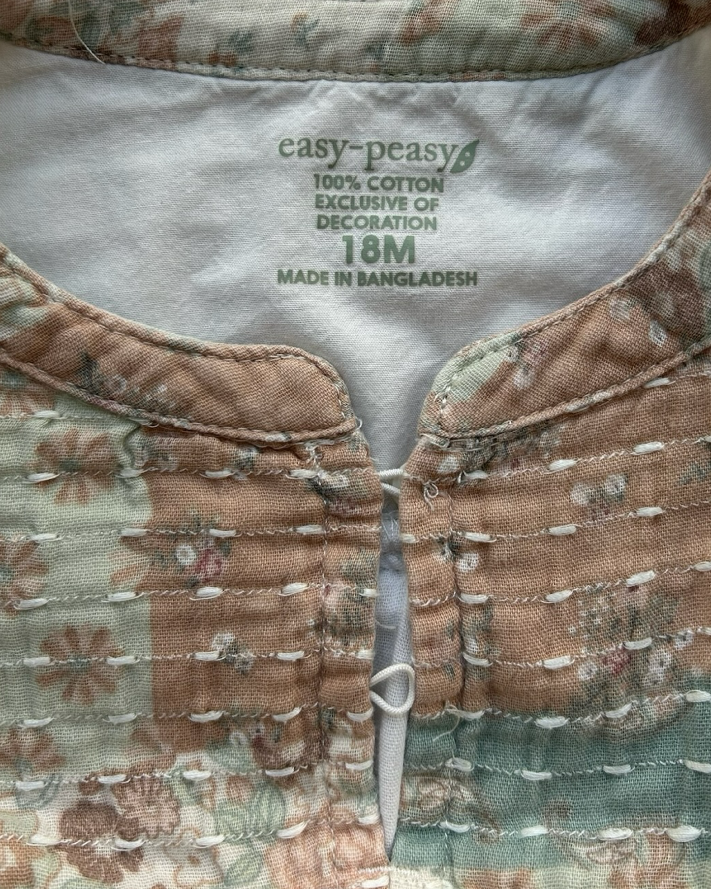 18M Baby Girls Easy-Peasy Patchwork Knit Long Sleeve Dress.