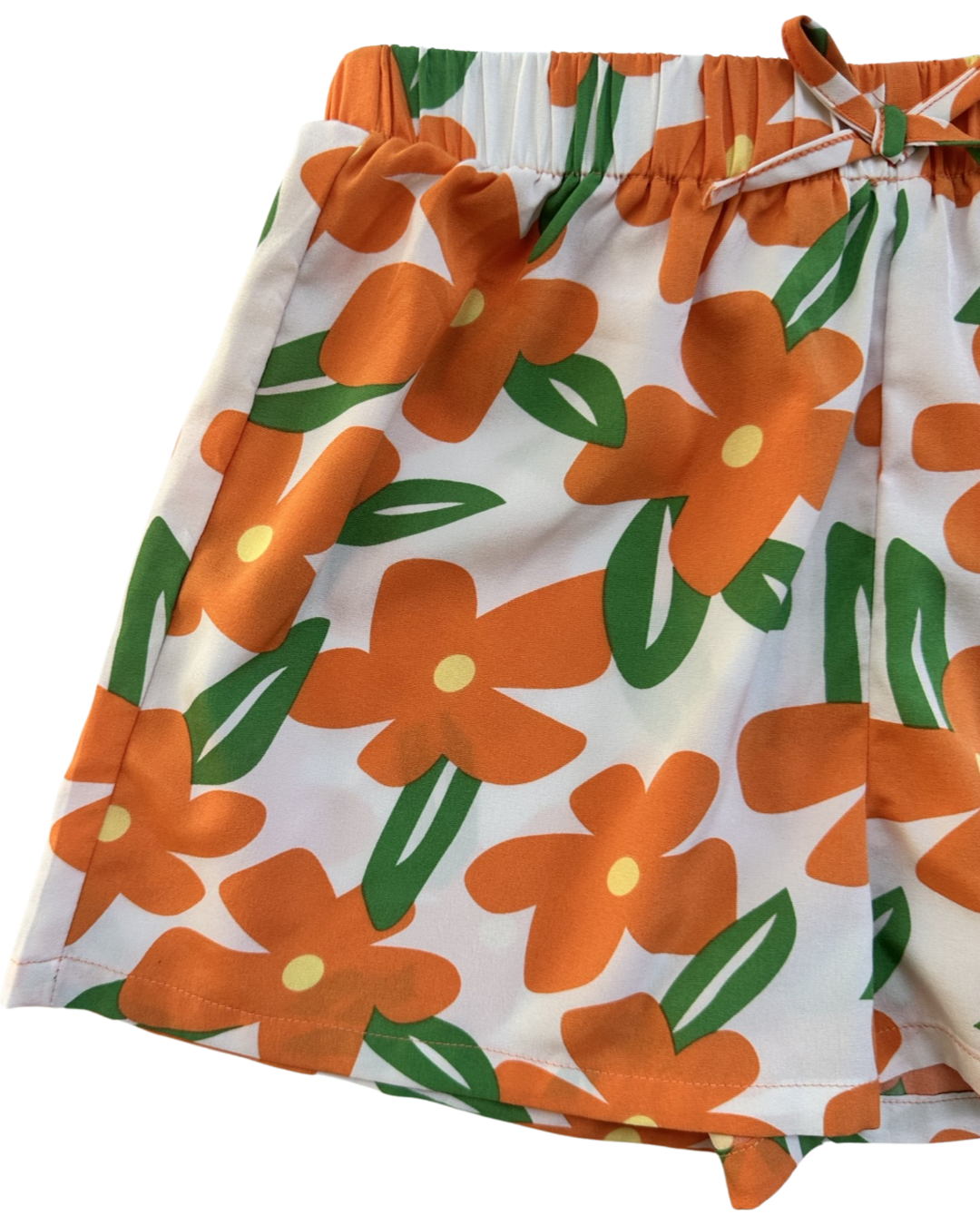 Youth Girls 11Y - 12Y Shein Orange Floral Shorts