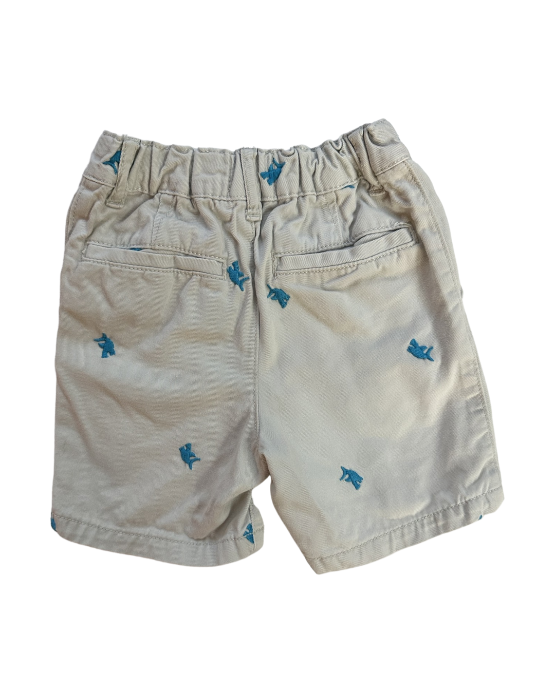 2T Toddler Boy The Children’s Place Shark Embroidered Khaki Shorts