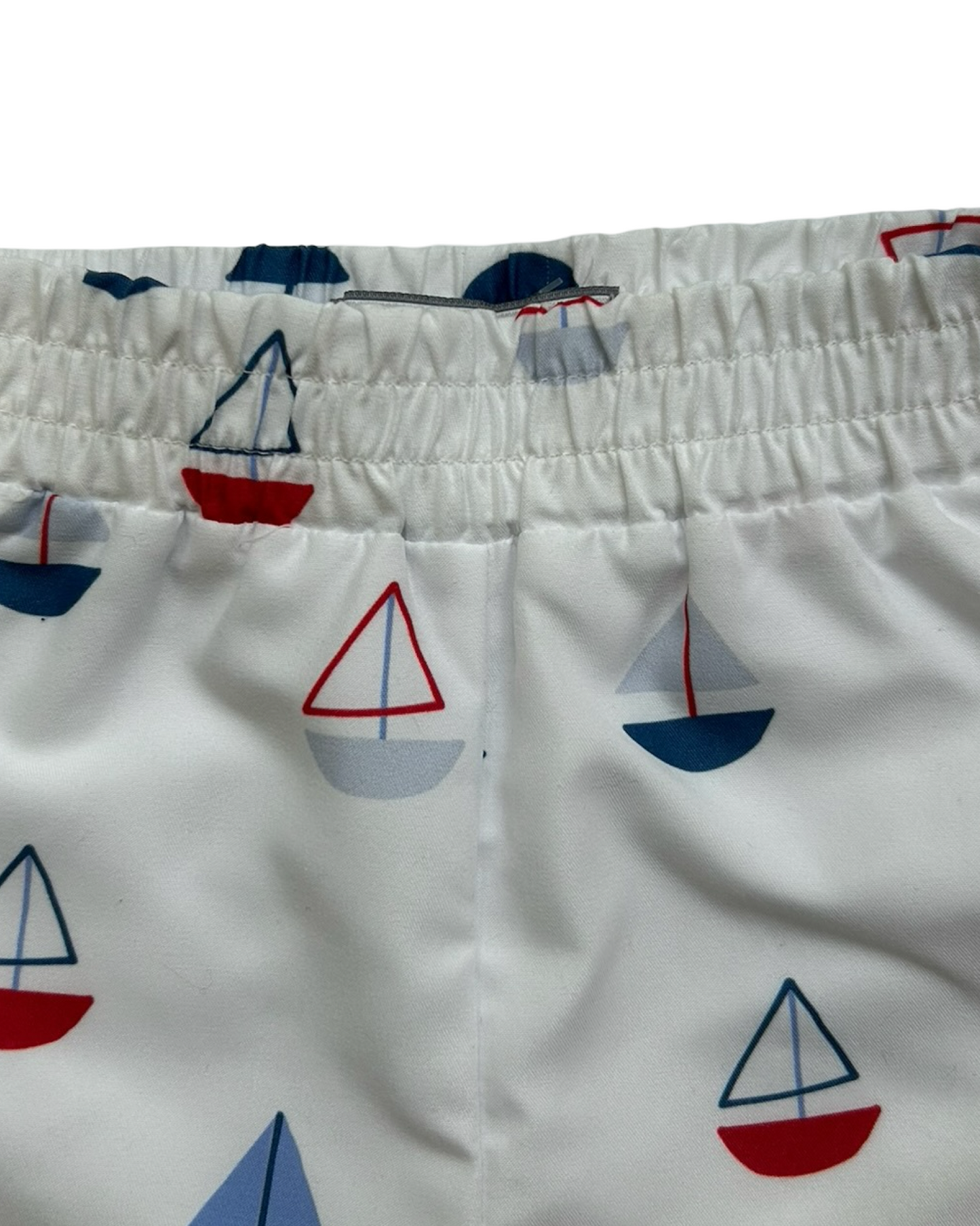5T Toddlers Boys Sugar Bee Sailboats ⛵️ Gingham Trim Light Blue, Swim Short NWT.