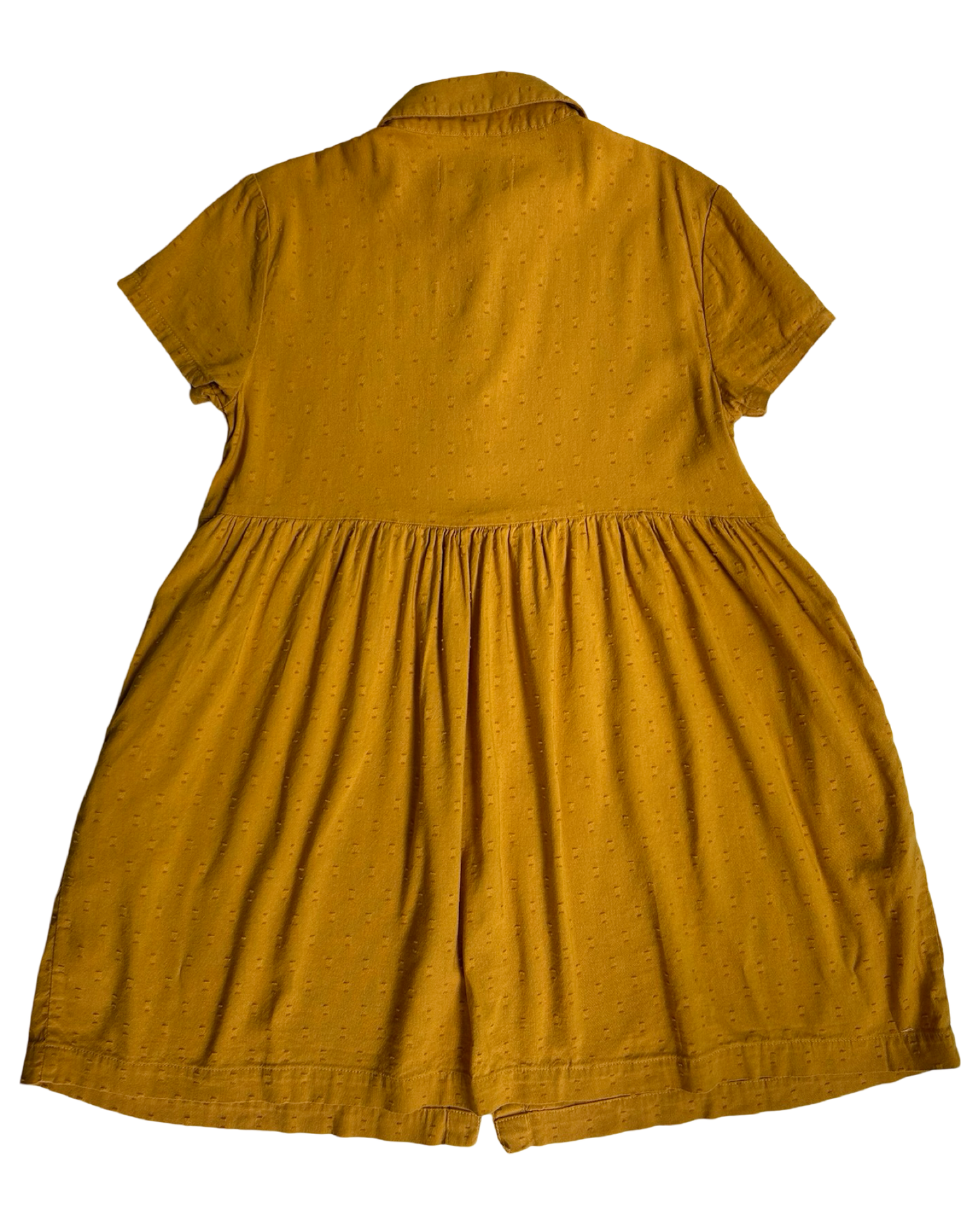 M-8 Young Girls Old Navy Short Sleeve Textured Clip-Dot Dress.