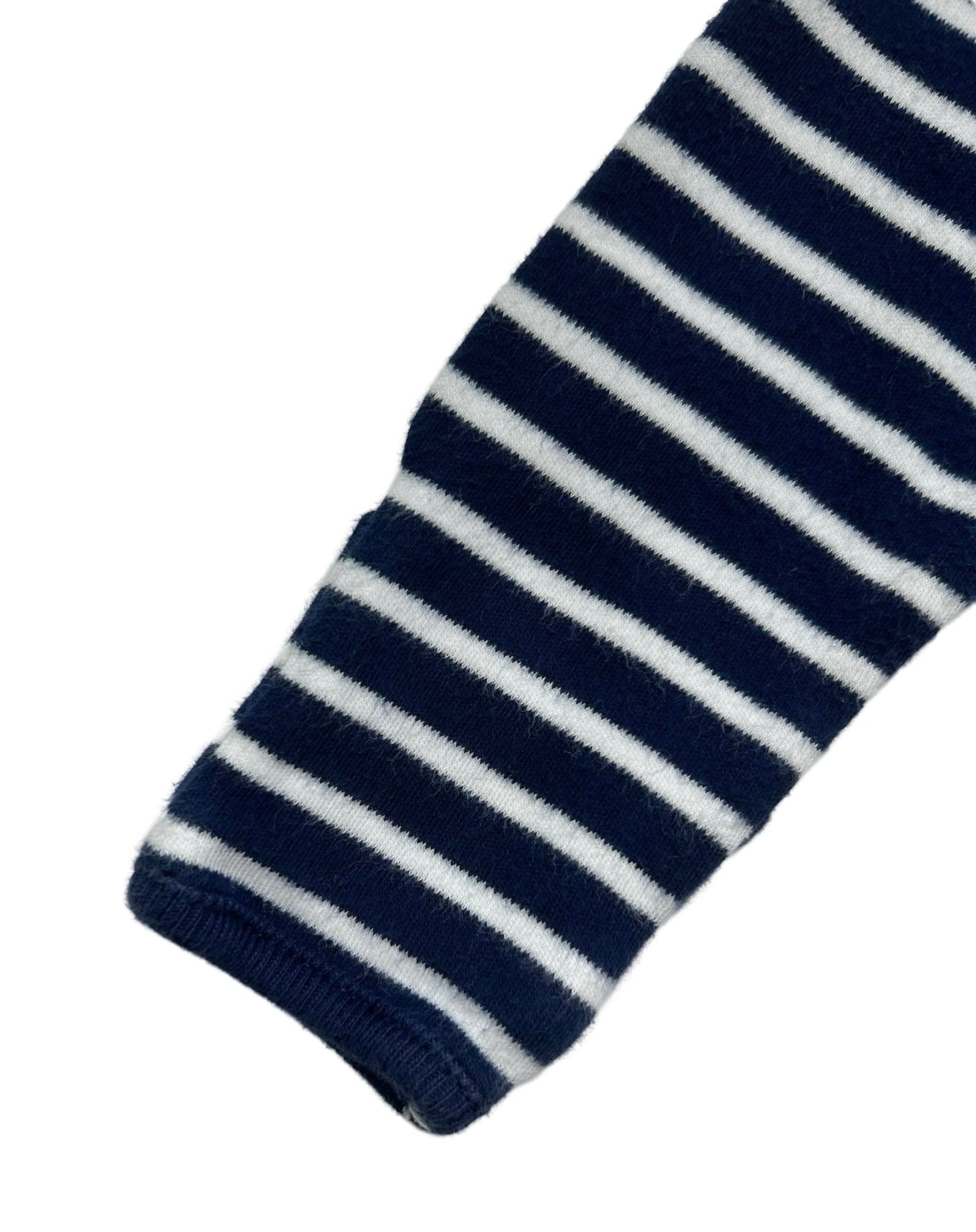 6-9M JoJo MaMan Bébé Baby Boy’s Blue Striped Palace Guards Romper