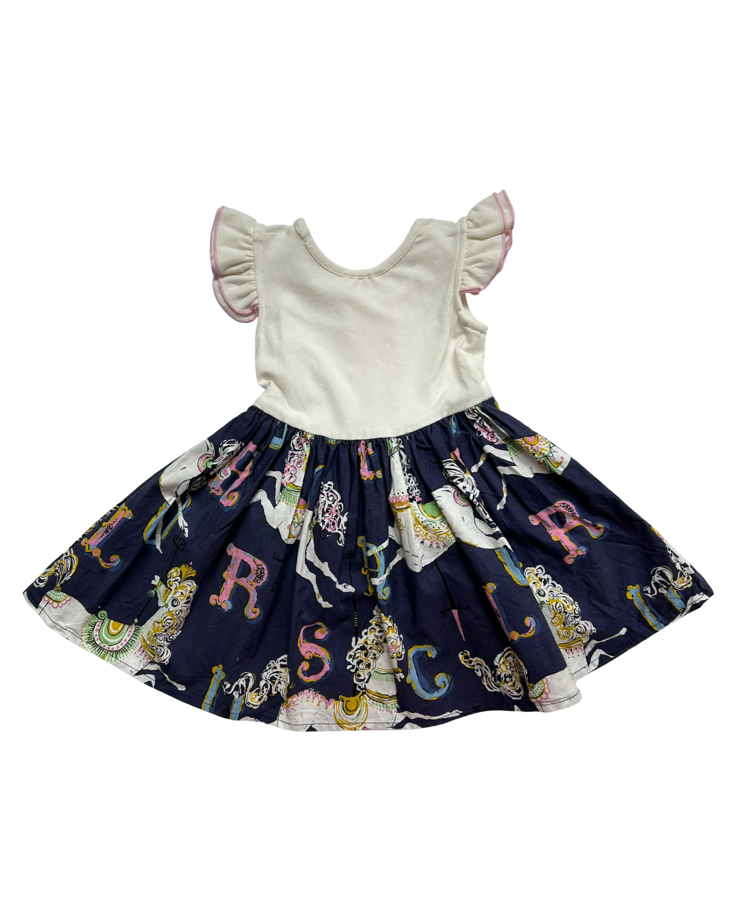 12M Baby Girls Sweet Honey Carousel Alphabet Dress