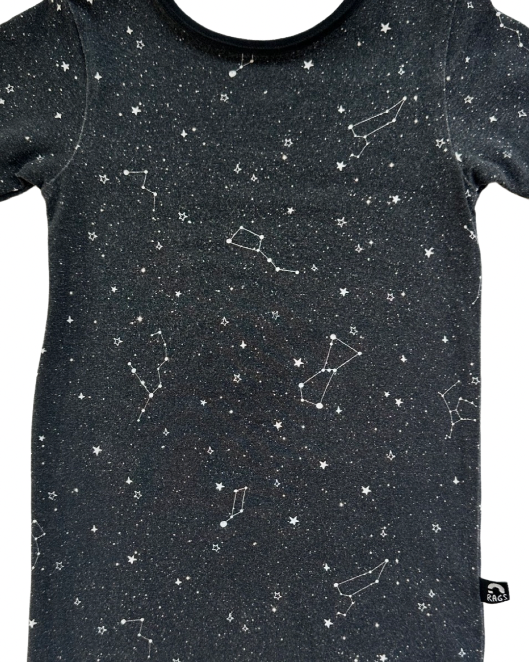 18-24M Baby Boy / Girl Black Constellations RAGS to Raches Romper