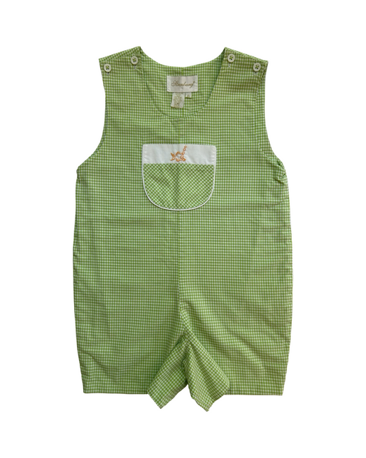 4T Toddler Boys Strasburg  Gingham Fish & Bubbles Shortall Jon Jon Romper