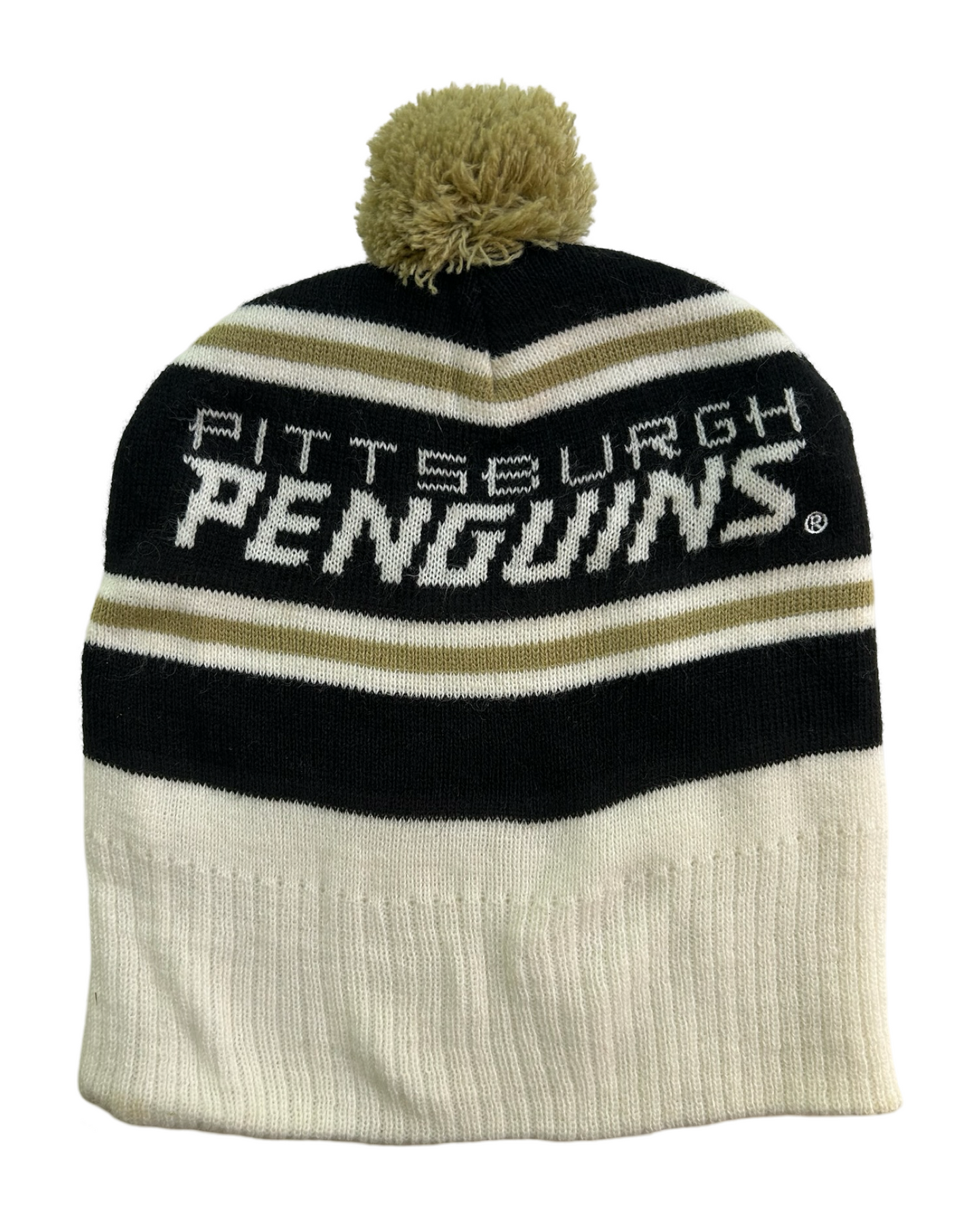 Vintage Adults Men’s Pittsburgh Penguins NHL Labatt SGA Beanie Winter Hat Cap.