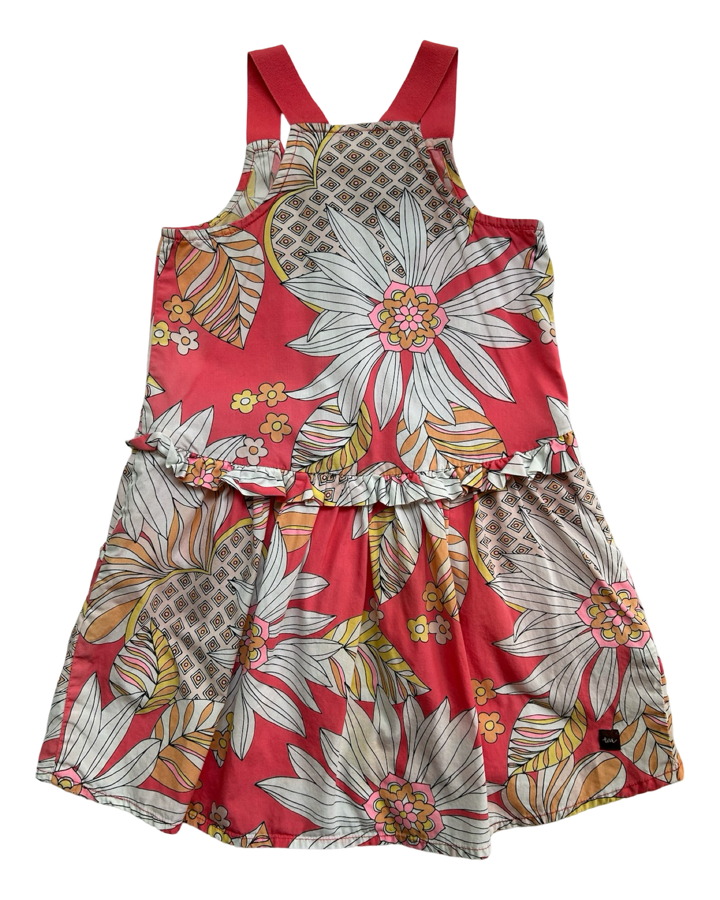 4T Toddler Girl Tea Collection Coral Floral Dress
