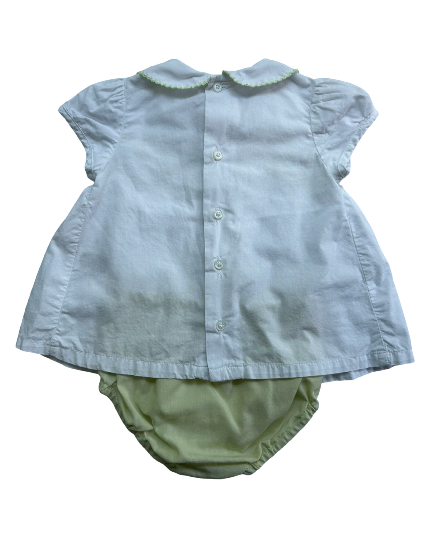 6M Baby Girls Carter’s Vintage Smocked And Embroidered 🌼 Dress / Diaper Cover 2 Piece Set