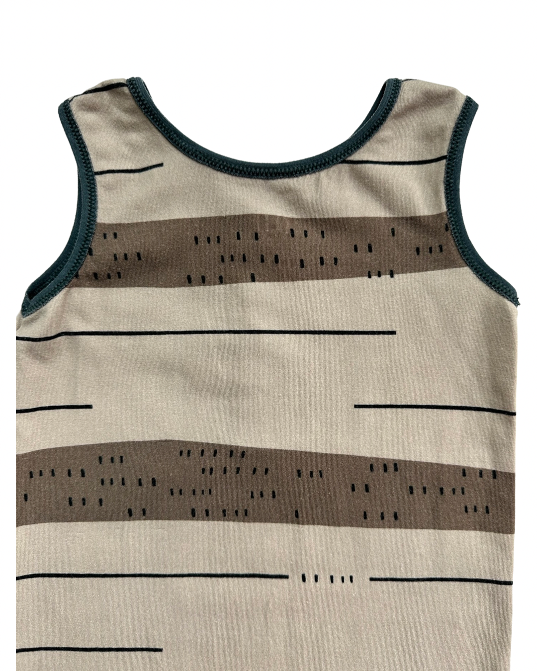 18-24M Baby Boy RAGS to Raches Brown Watermelon Tank Shortie Romper