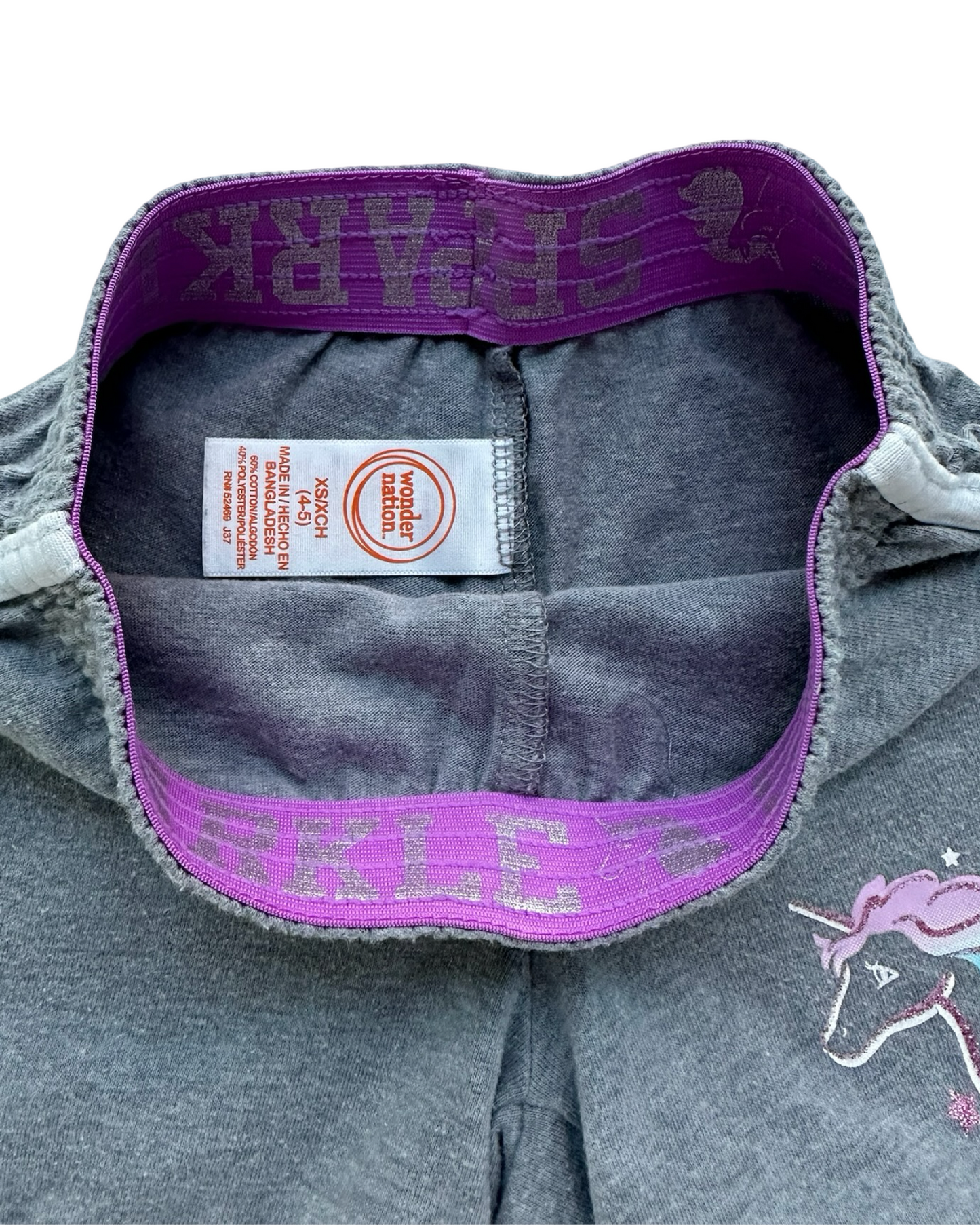 4T-5T Toddler Girls Wonder Nation Unicorn 🦄 Short