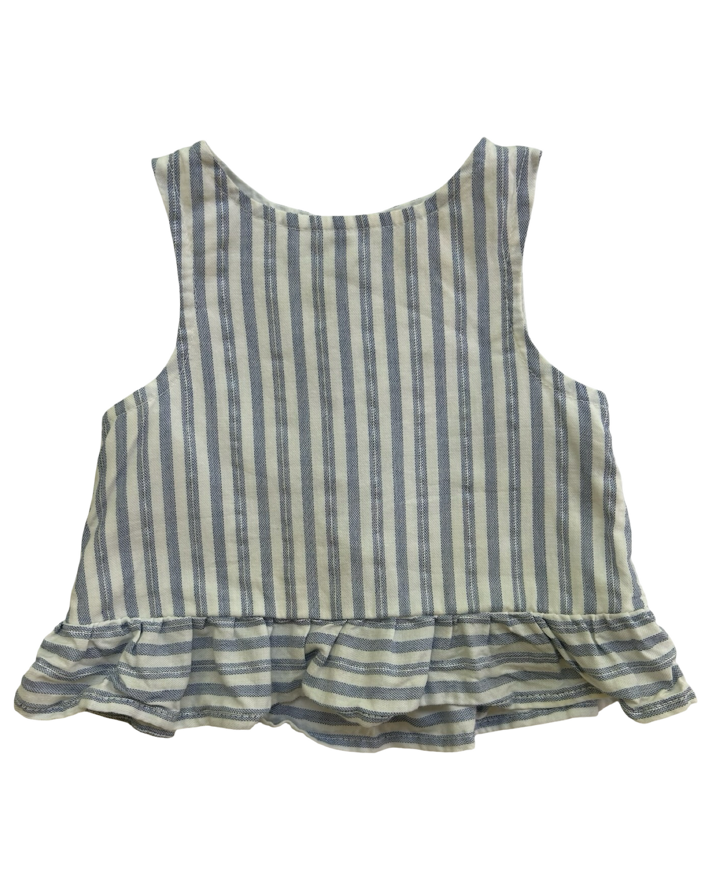 6M-9M Baby Girls Cat & Jack Baby Striped, Ruffled Top / Bloomers 2 Piece Set.