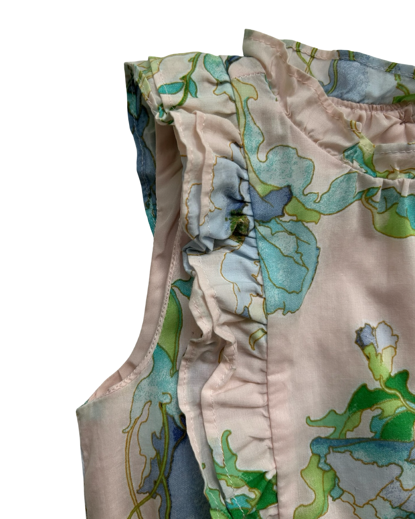 5T Toddlers Girls Janie and Jack Floral Smocked Ruffle Top.