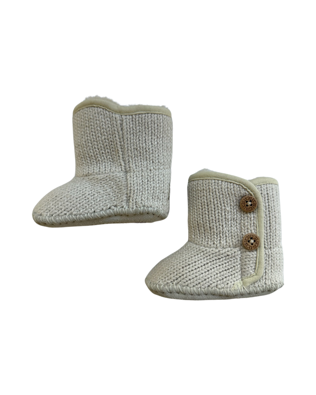 0/1C Baby Girl Cream  Knit UGG Baby Snow Boots