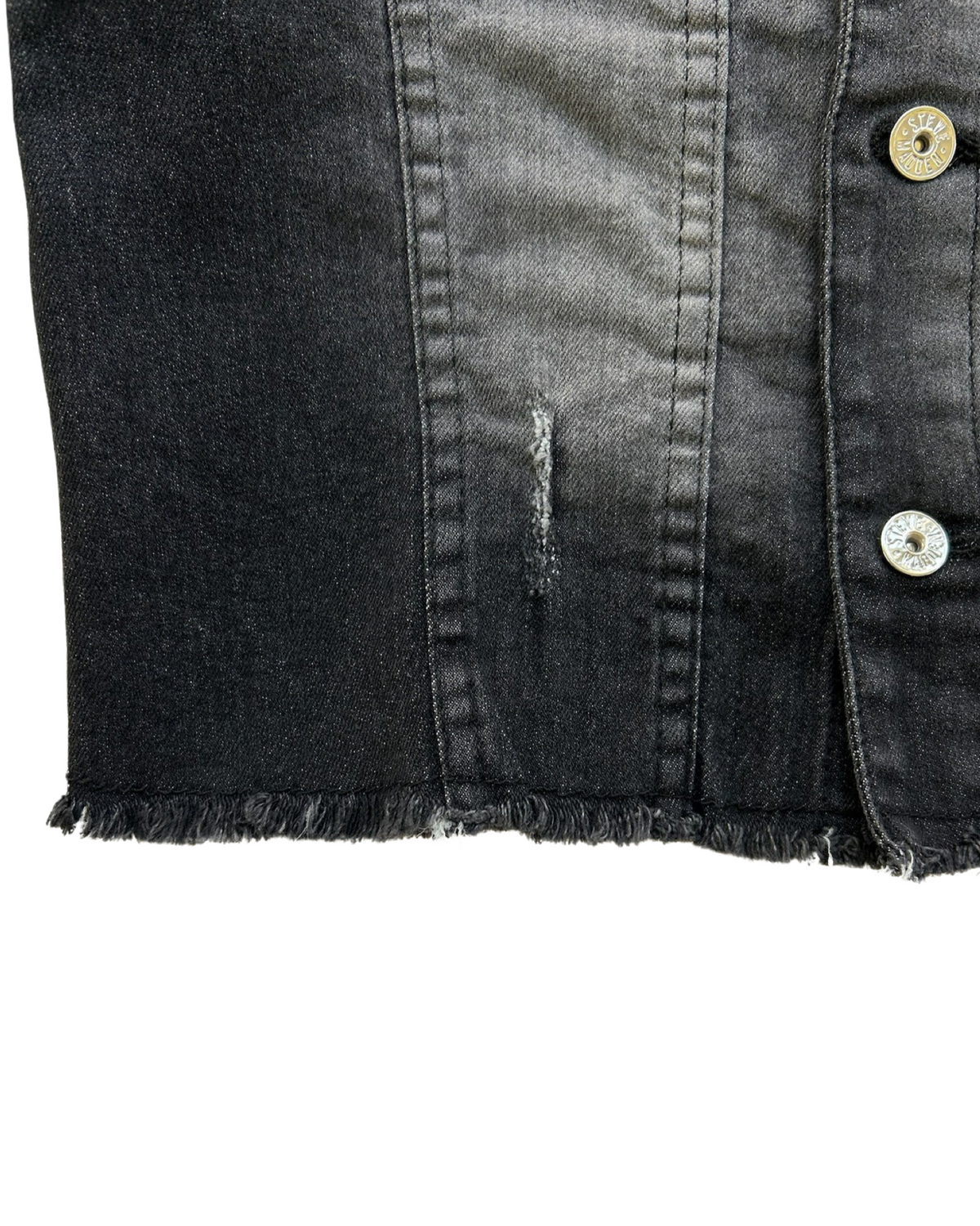 6x Girls Steve Madden Black Studded Jean Jacket