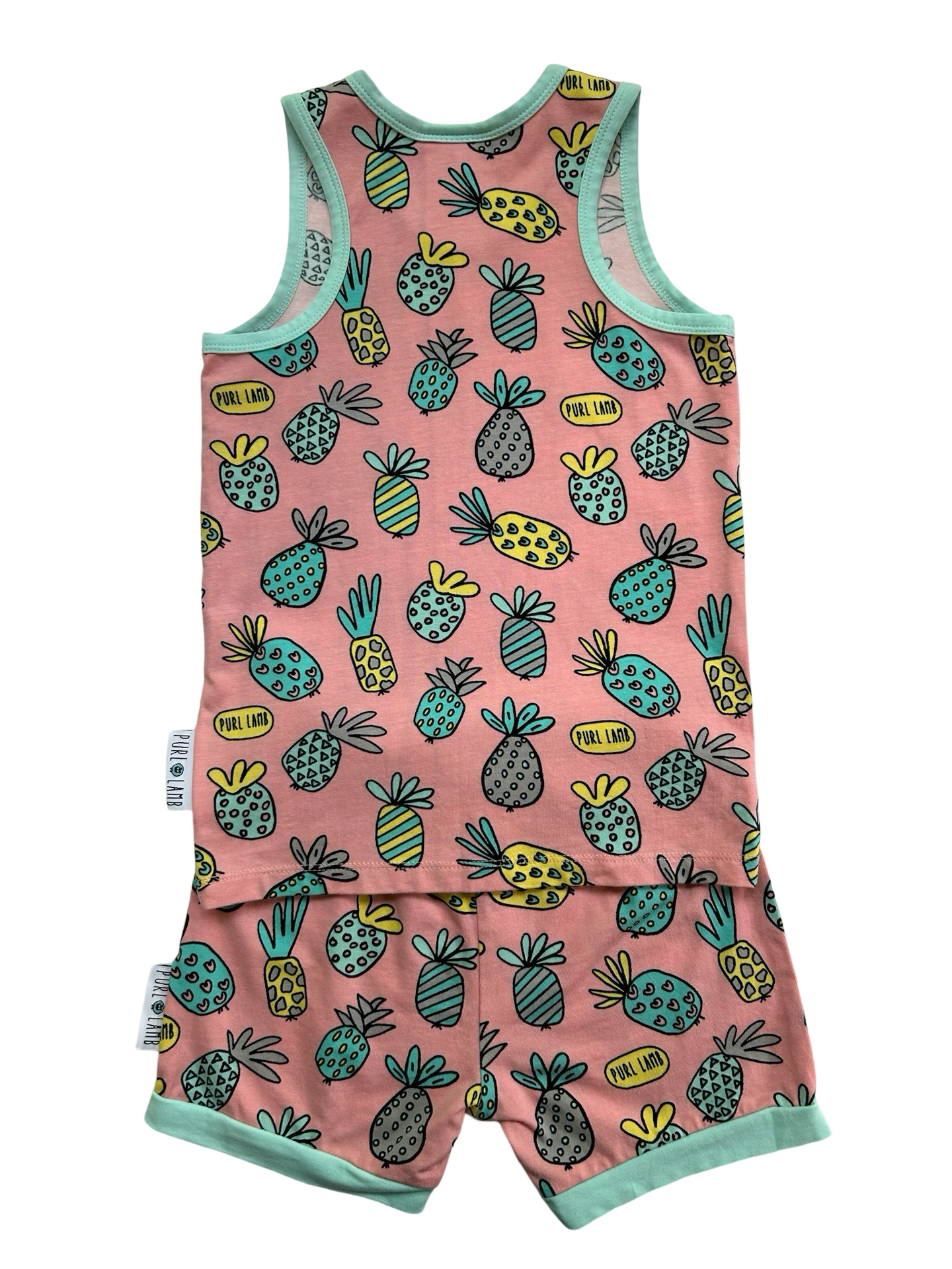 4T / 5T Toddler Boy Girl PURL Lamb Pineapple Tank Top And Shorts Set
