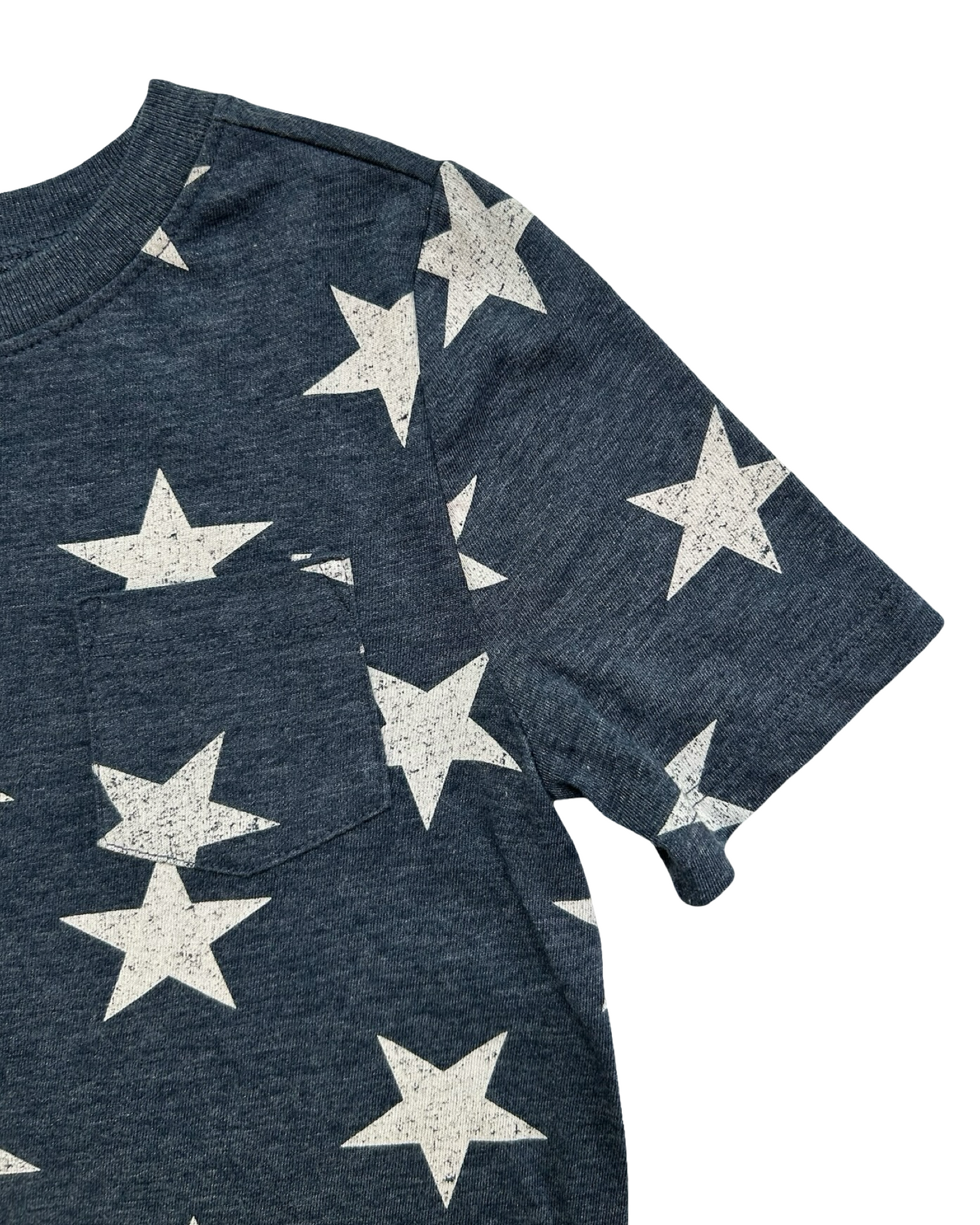4T Toddlers Boys Old Navy Patriotic 4Th Of July Stars Whites Pattern Shirt
