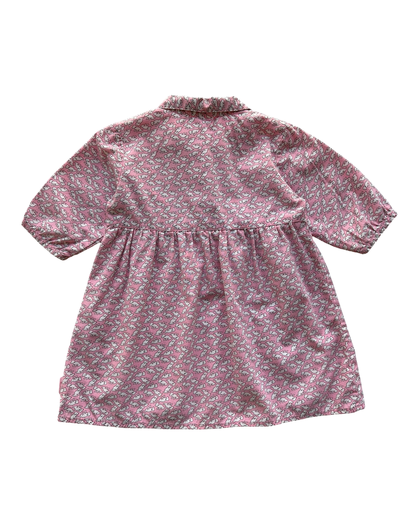 24M Baby Girls Esprit Long Sleeve Doggies Detail Dress.