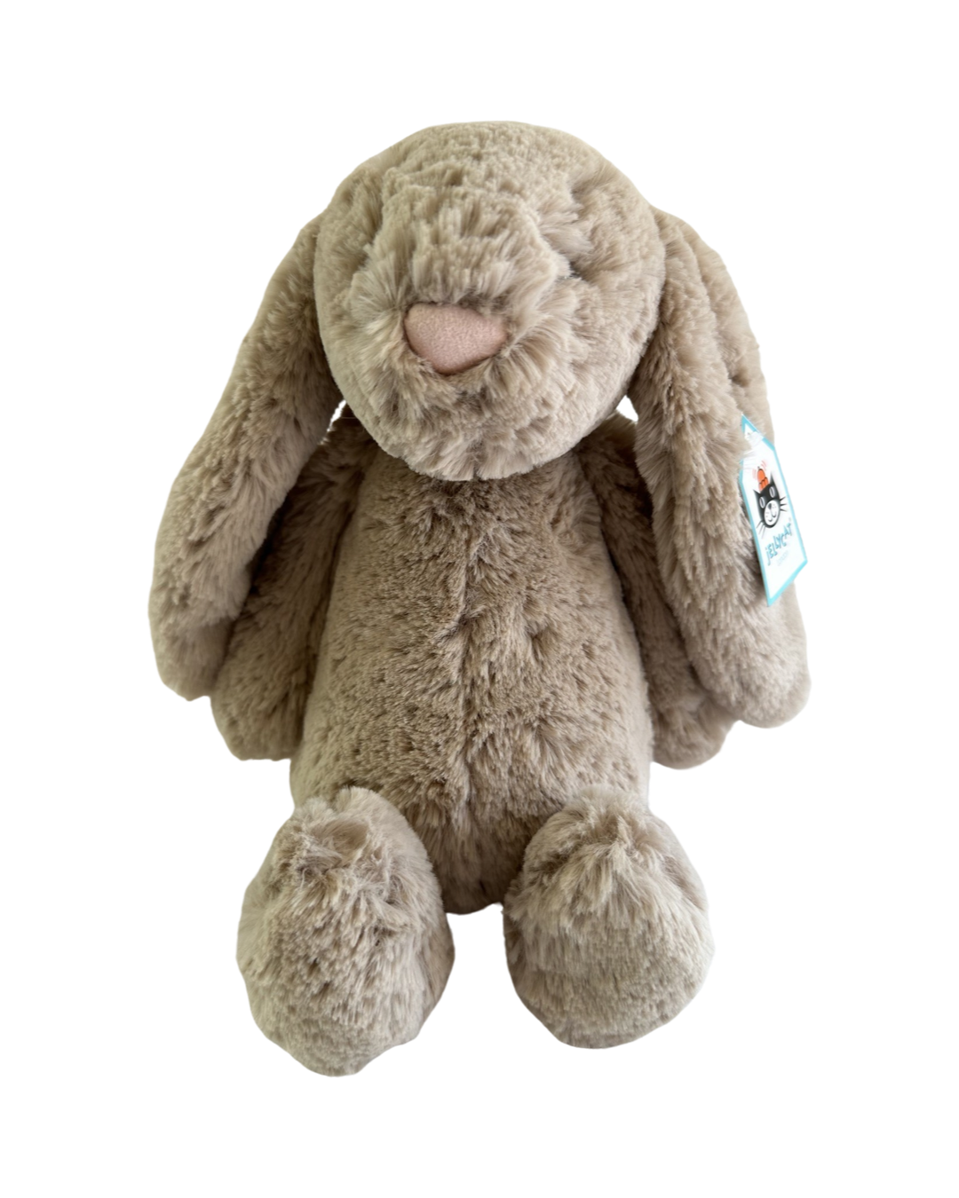 NWT Jellycat London 12" Beige Bashful Bunny Plush Lovey Toy