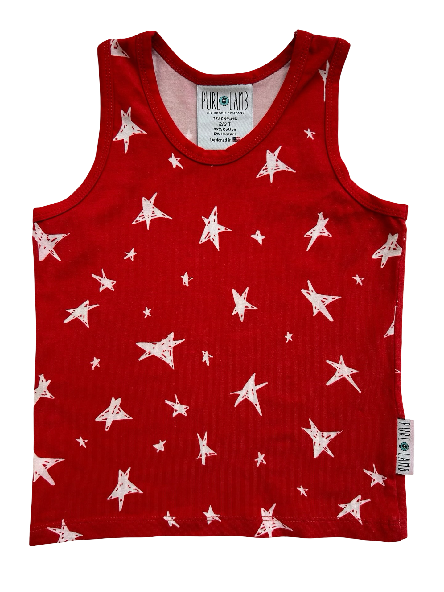 2T-3T Toddlers Girls Purl Lamb Red, Stars ⭐️ White Shirt Top And Short 2 Piece Set.