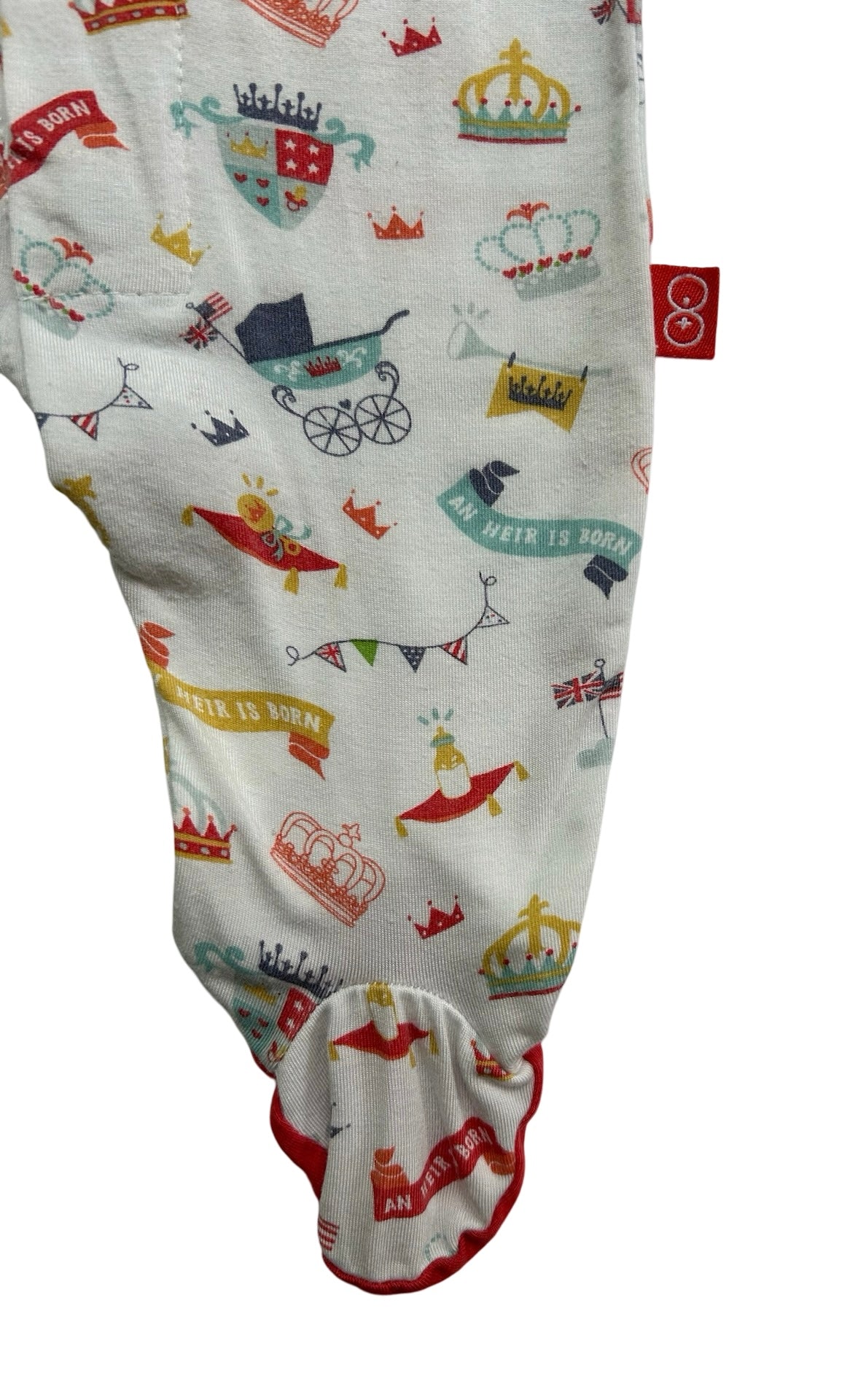 Newborn Baby Boy (5-8 LBS) Magnetic Me Baby’s An Heir is Born Modal Royal Baby Footed Sleeper Pajama