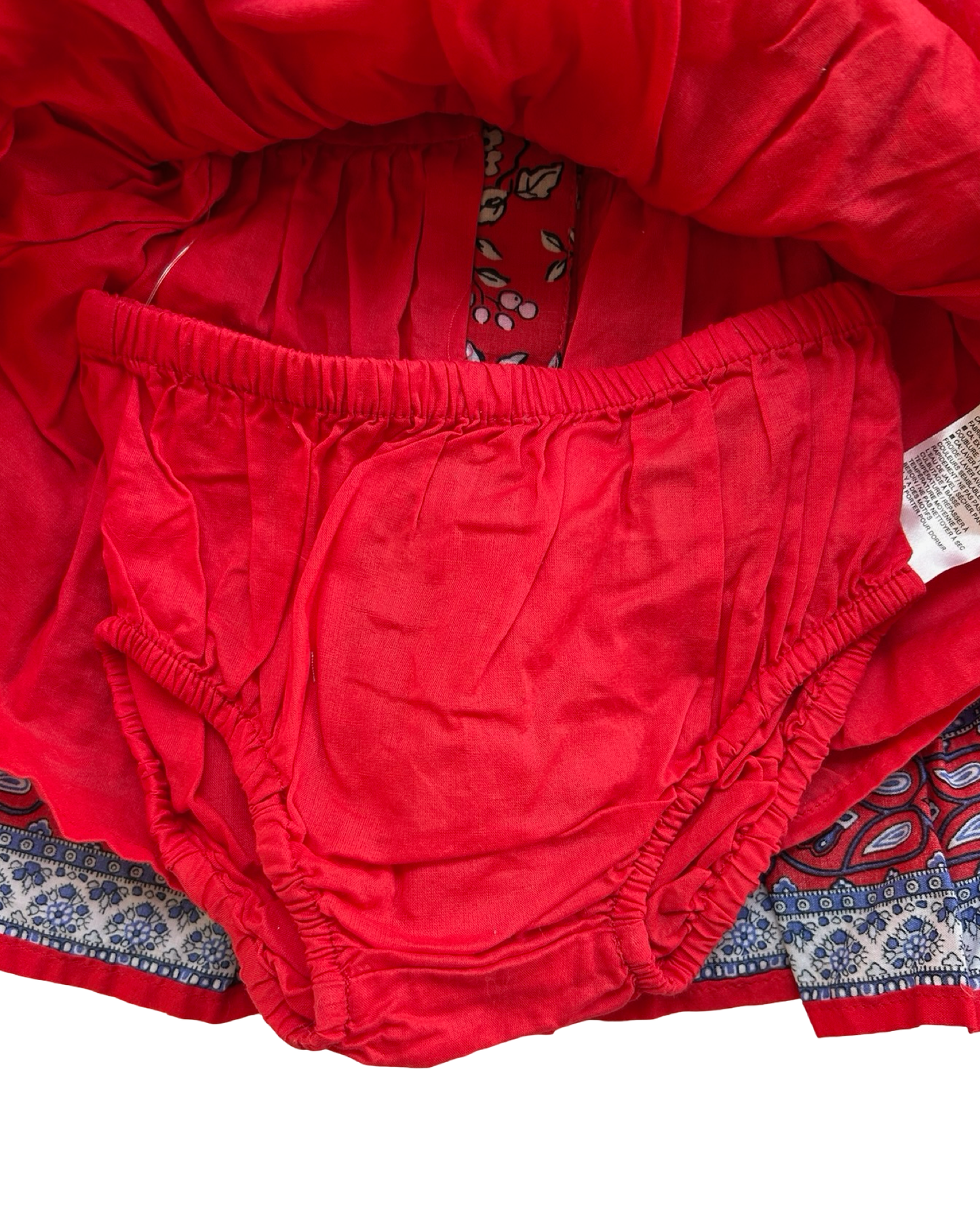 3M-6M Baby Girls Janie & Jack Floral Ruffle Trim Dress With Diaper Cover 2 Piece Set NWOT.