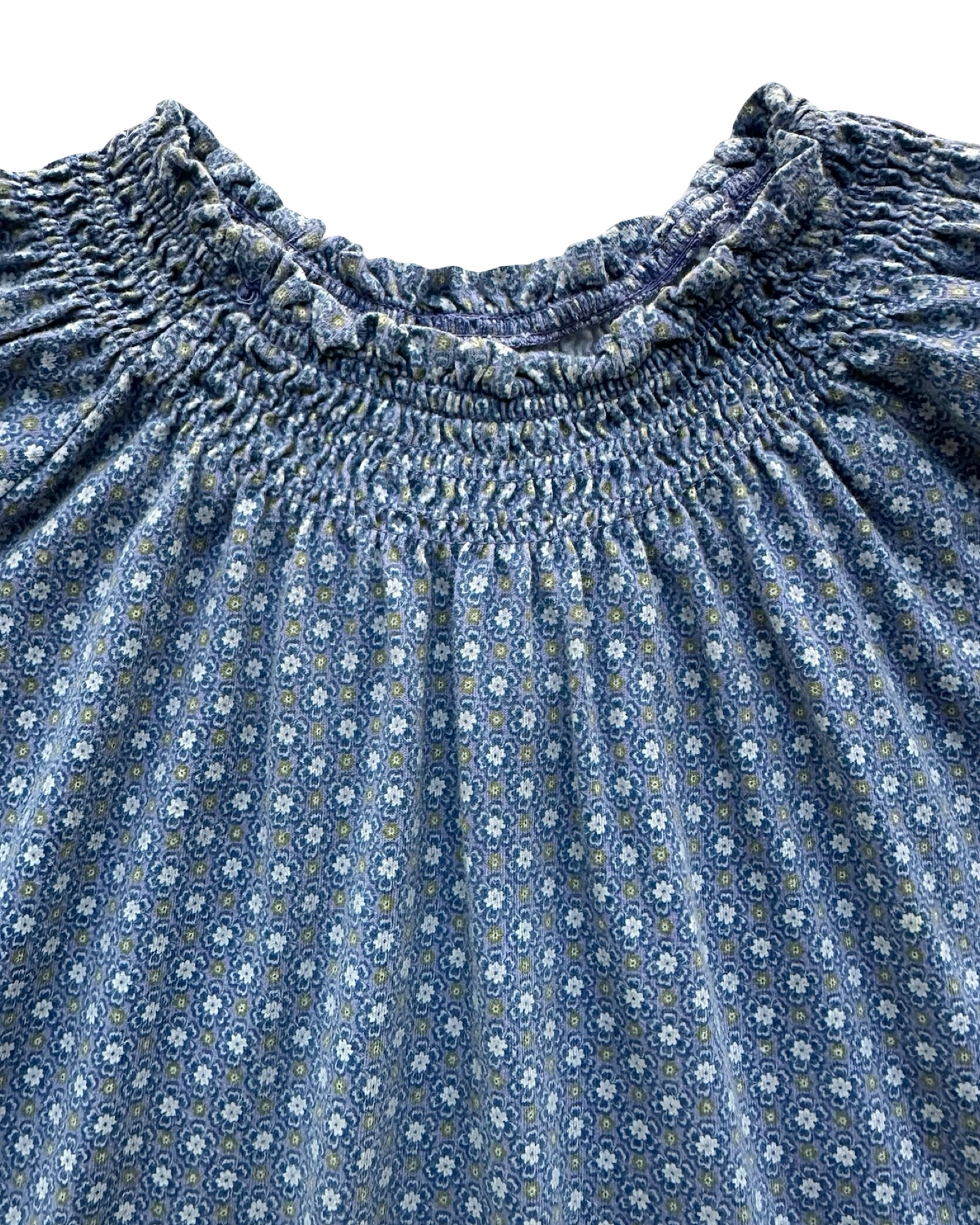 4T Toddler Girls Lands End  Smocked Floral Pattern Dress.