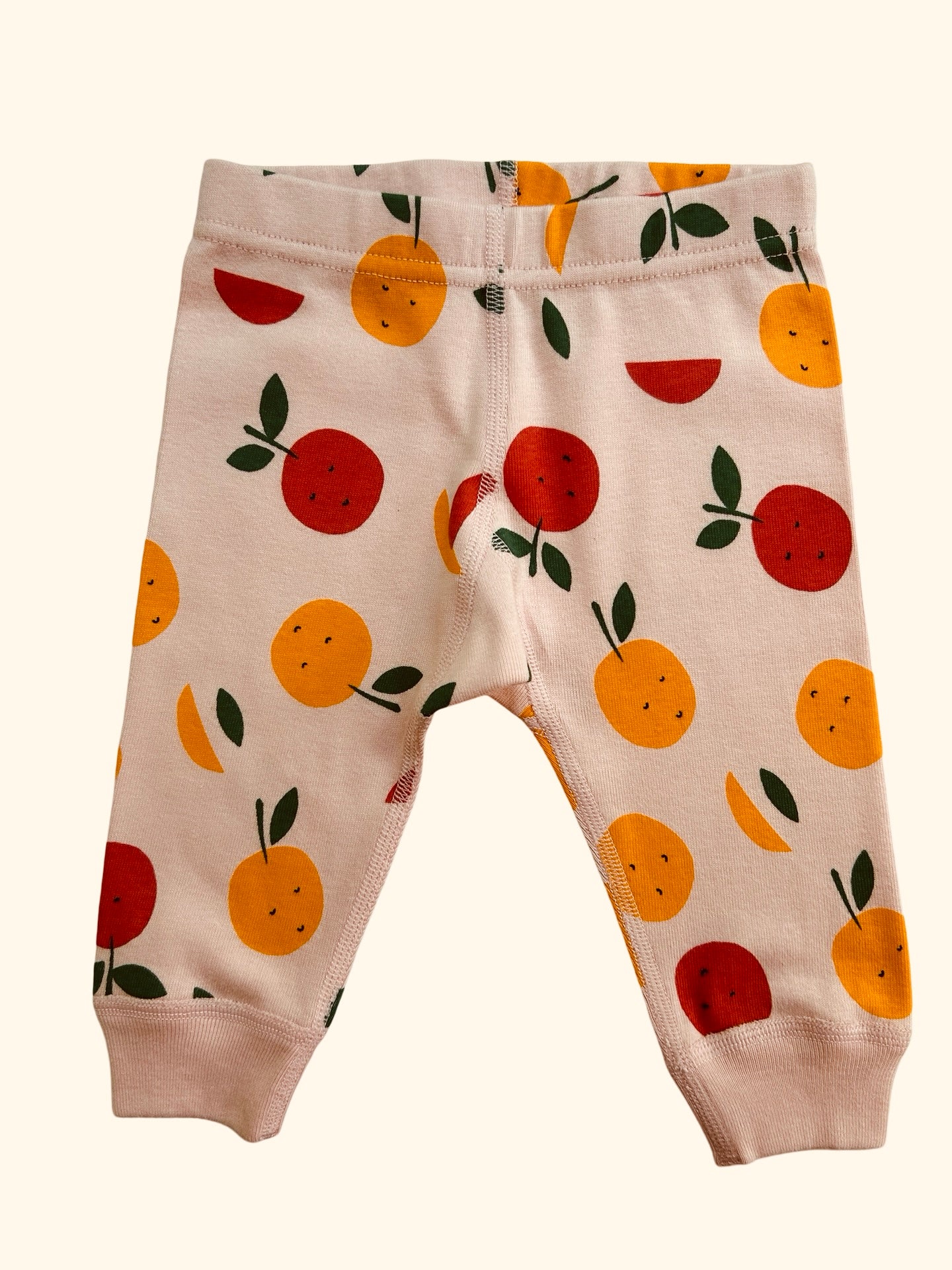 0M-3M Hanna Andersson Baby Girls Citrus Print Long Sleeve Pajamas 2 Pieces Set. NWT
